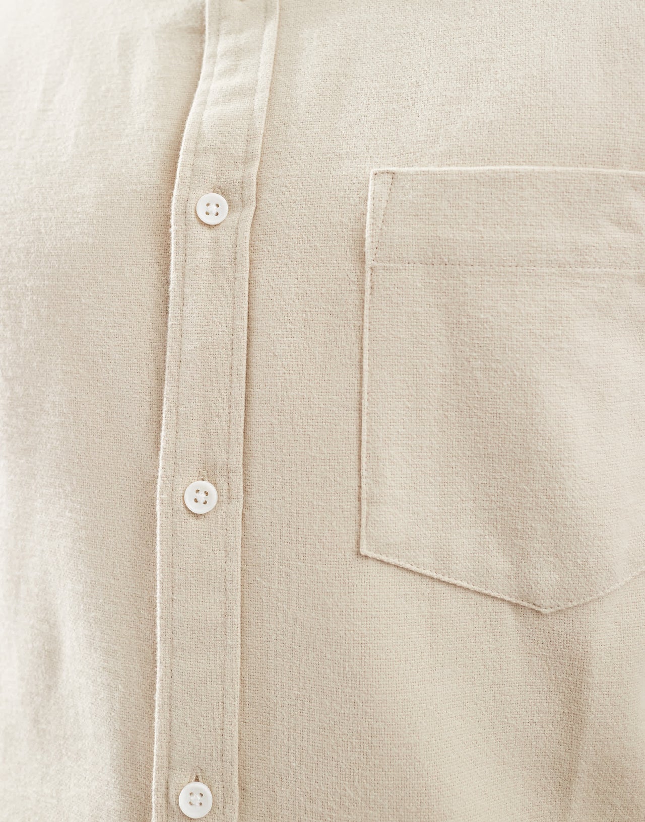 ASOS DESIGN brushed oxford regular shirt in beige