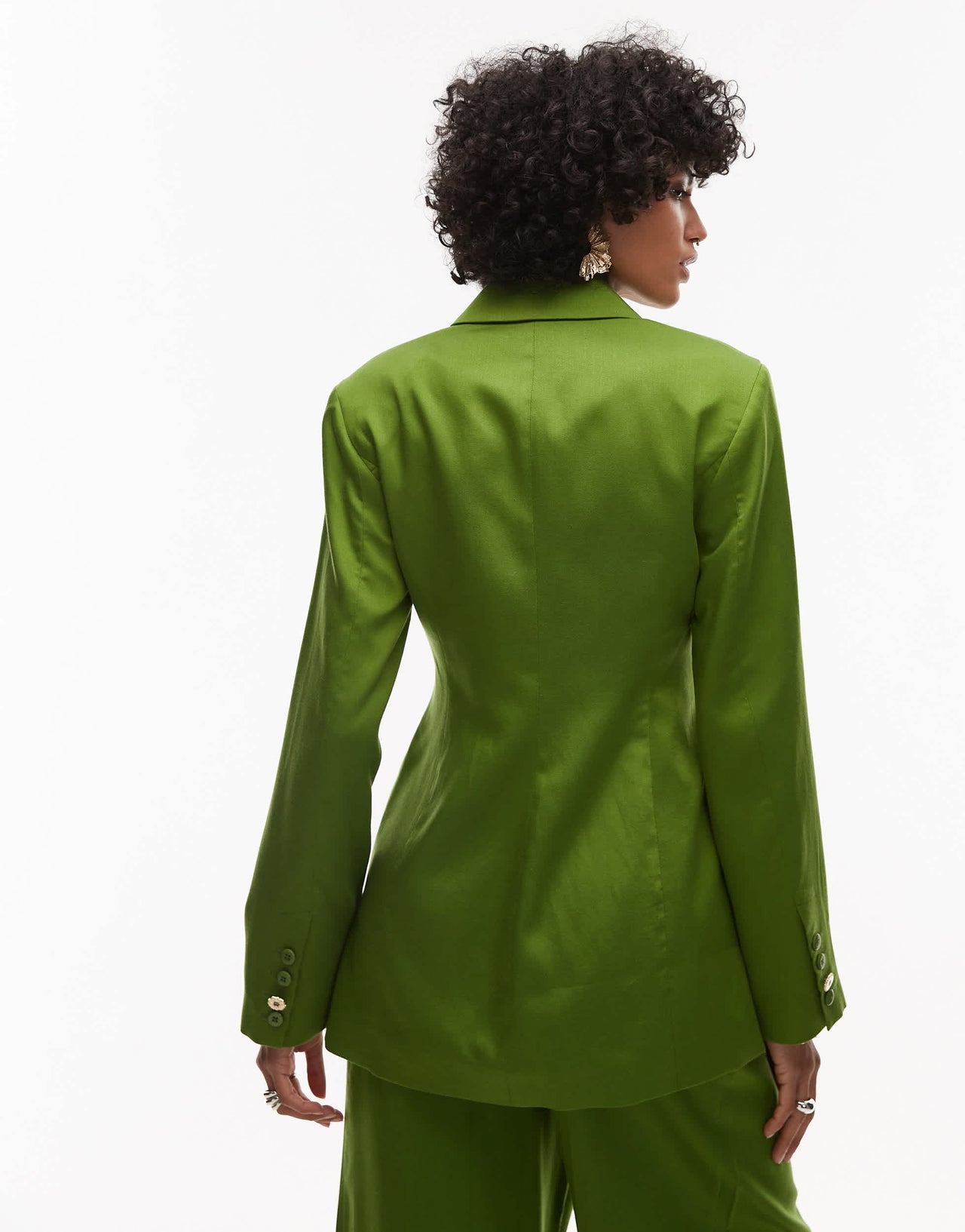 Topshop co ord premium wedding guest occasion blazer in green