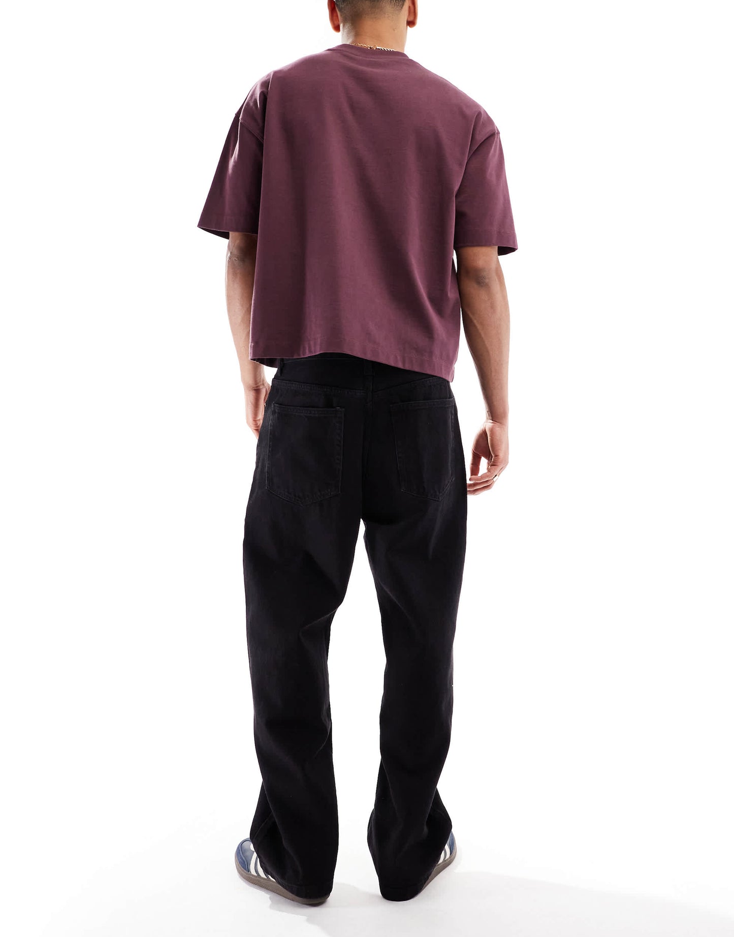 Bershka baggy fit jeans in black
