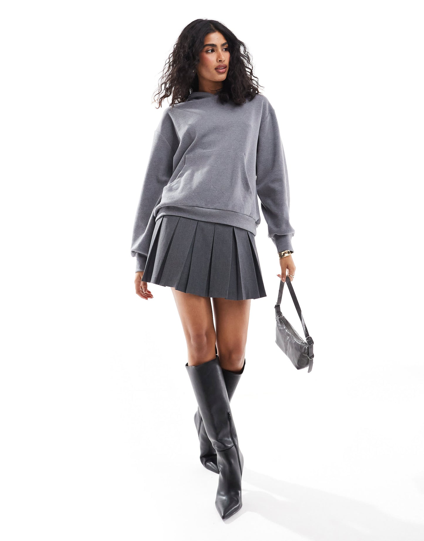 ASOS DESIGN supersoft oversized hoodie in charcoal