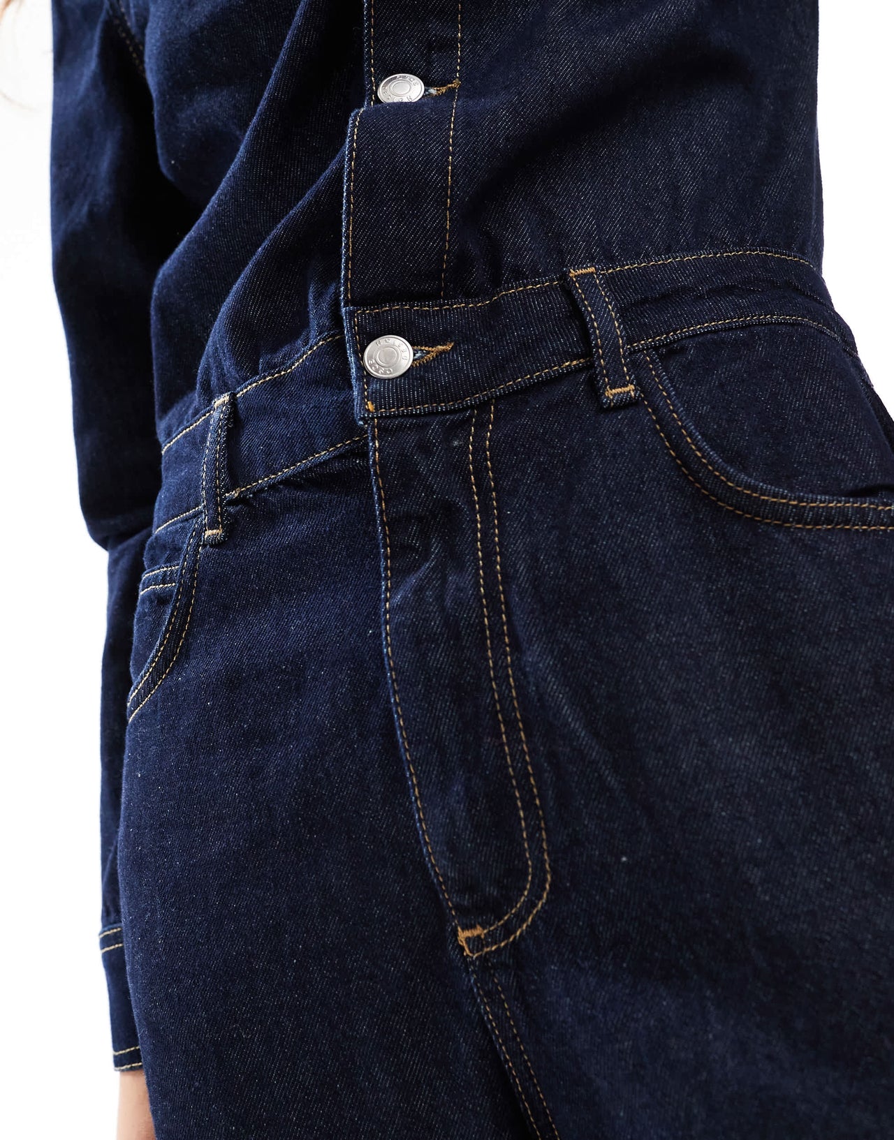 ASOS DESIGN denim jumpsuit in indigo