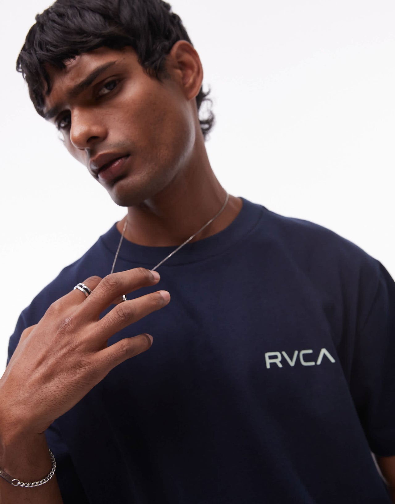 RVCA prmtvo light dose short sleeve t shirt in navy