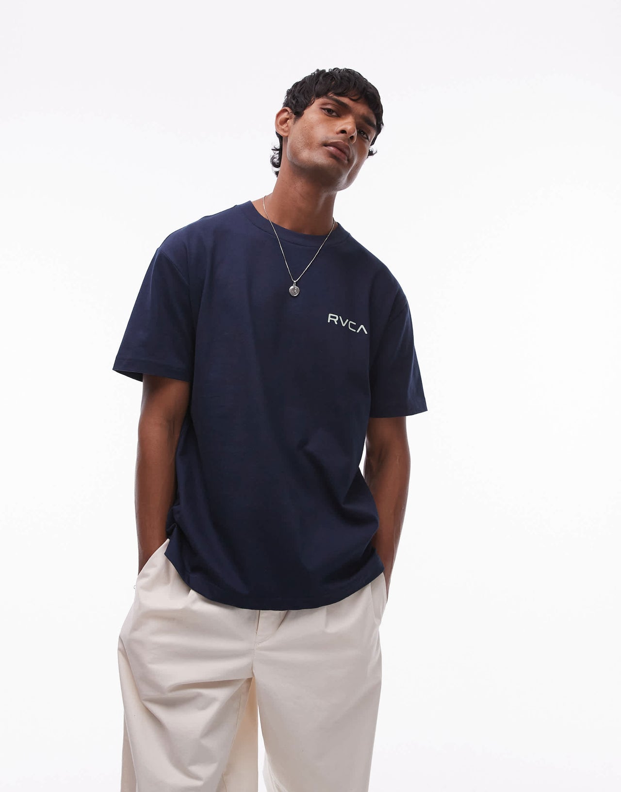 RVCA prmtvo light dose short sleeve t shirt in navy