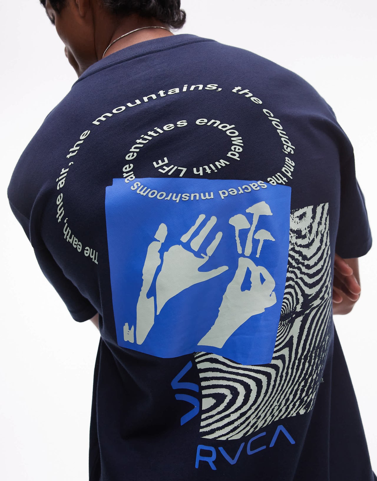 RVCA prmtvo light dose short sleeve t shirt in navy