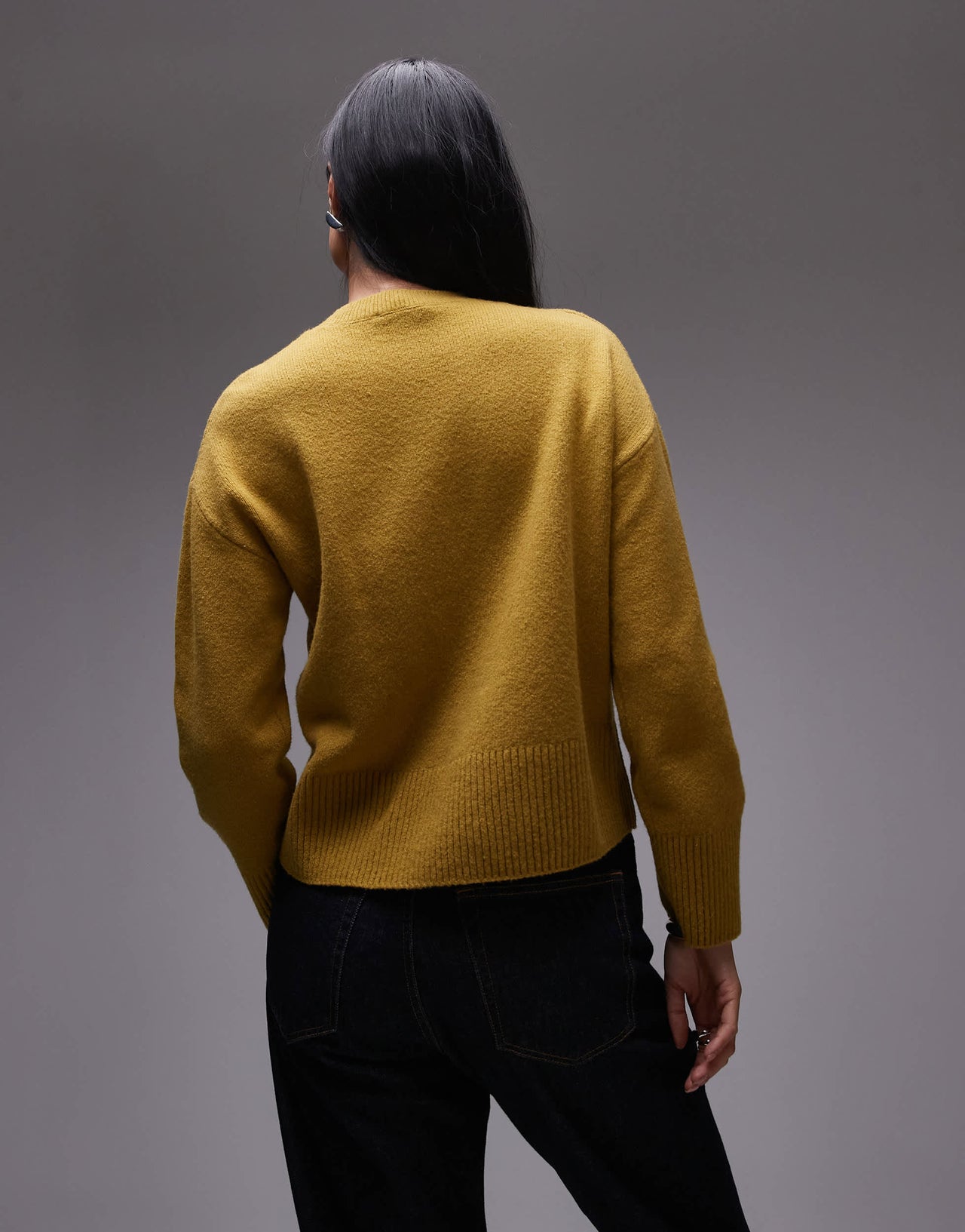 & Other Stories crew neck jumper in mixed olive exclusive to ASOS