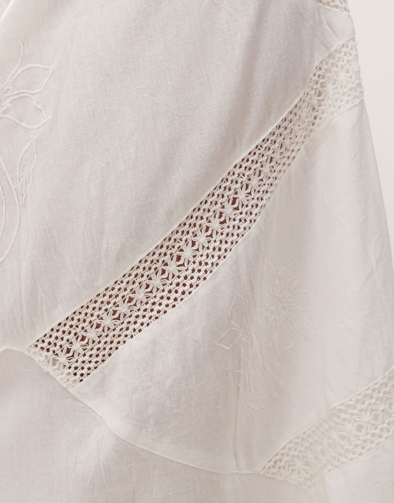 COLLUSION Plus broidery maxi beach skirt in white