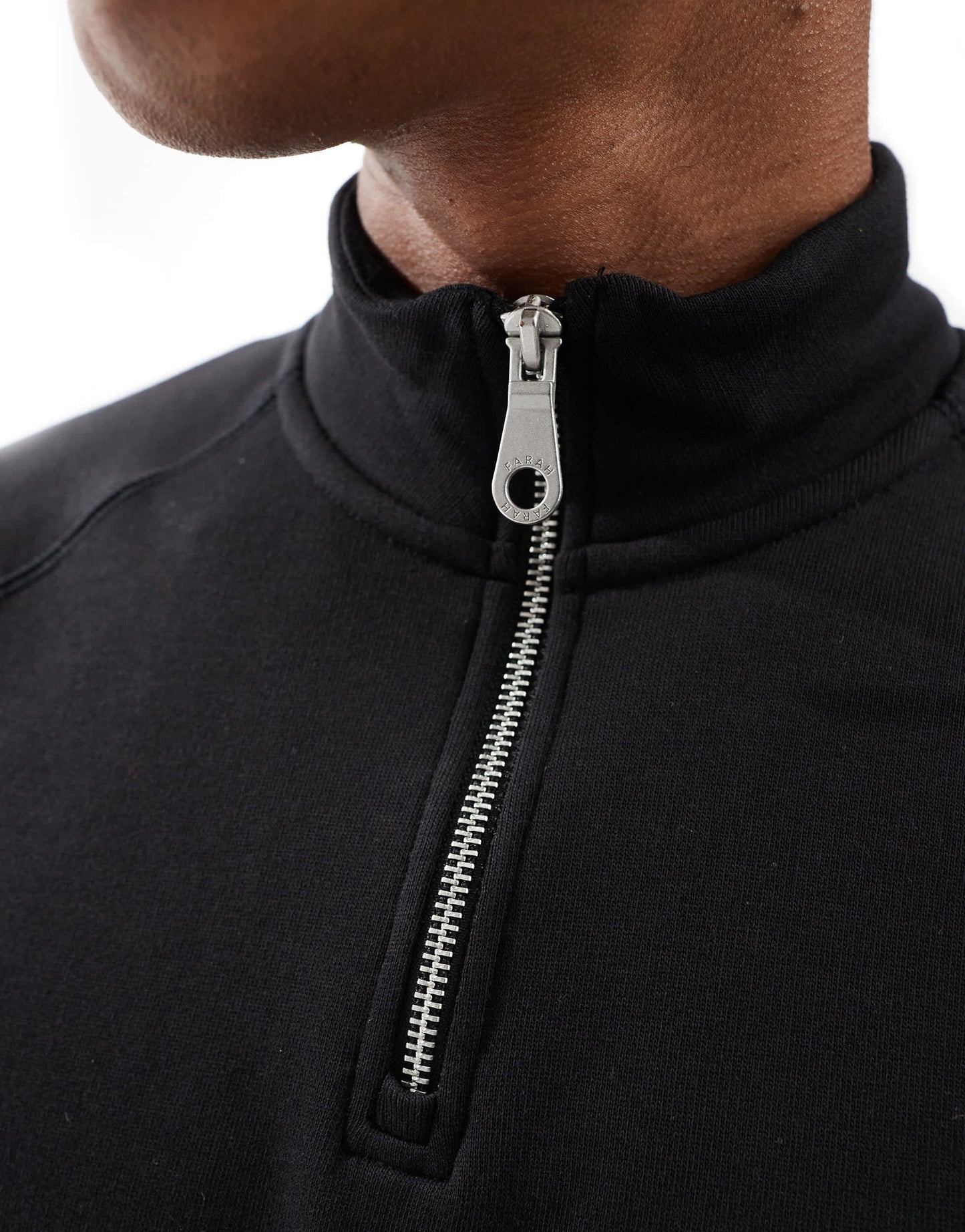 Farah jim half zip sweatshirt in black