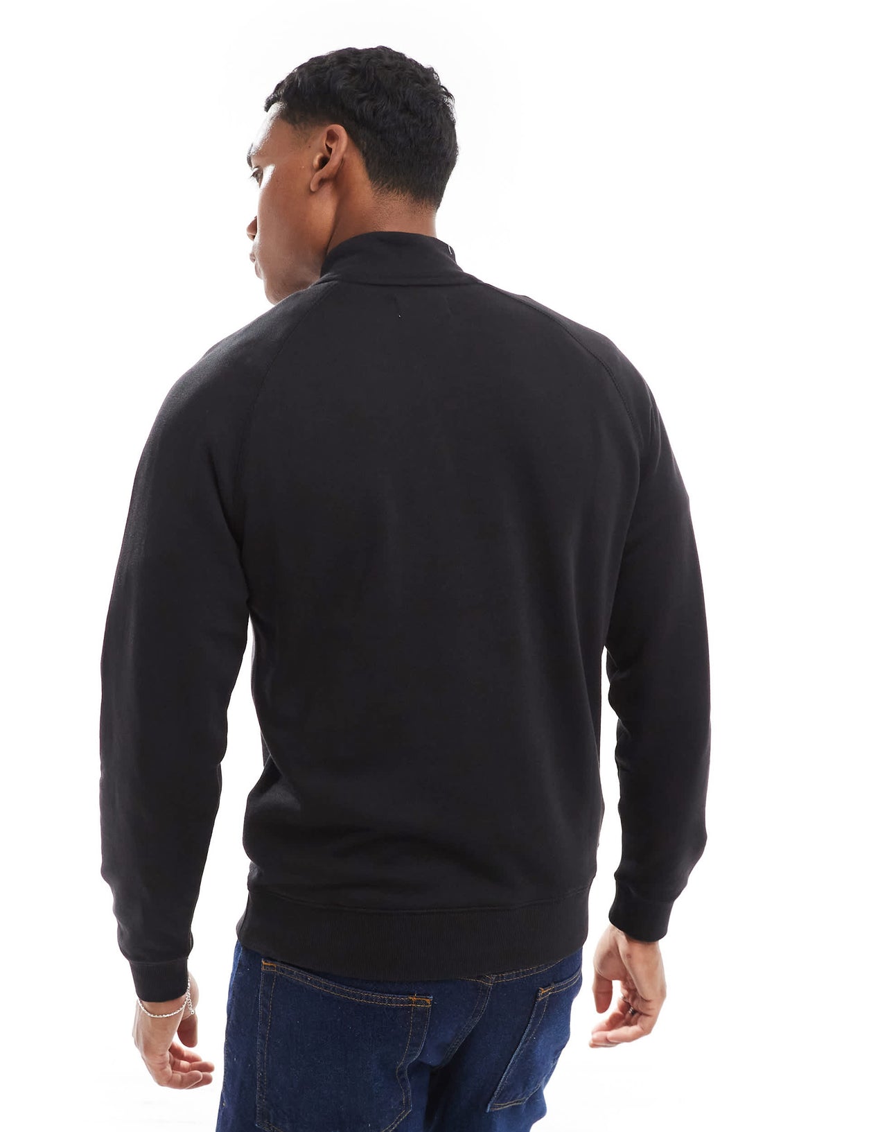 Farah jim half zip sweatshirt in black