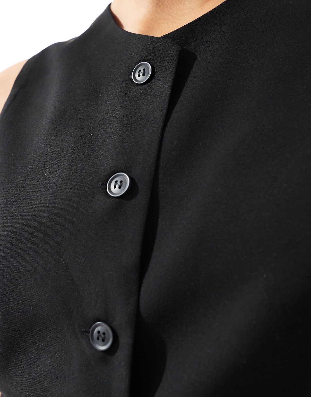 Pull&Bear longline tailored waistcoat co-ord in black