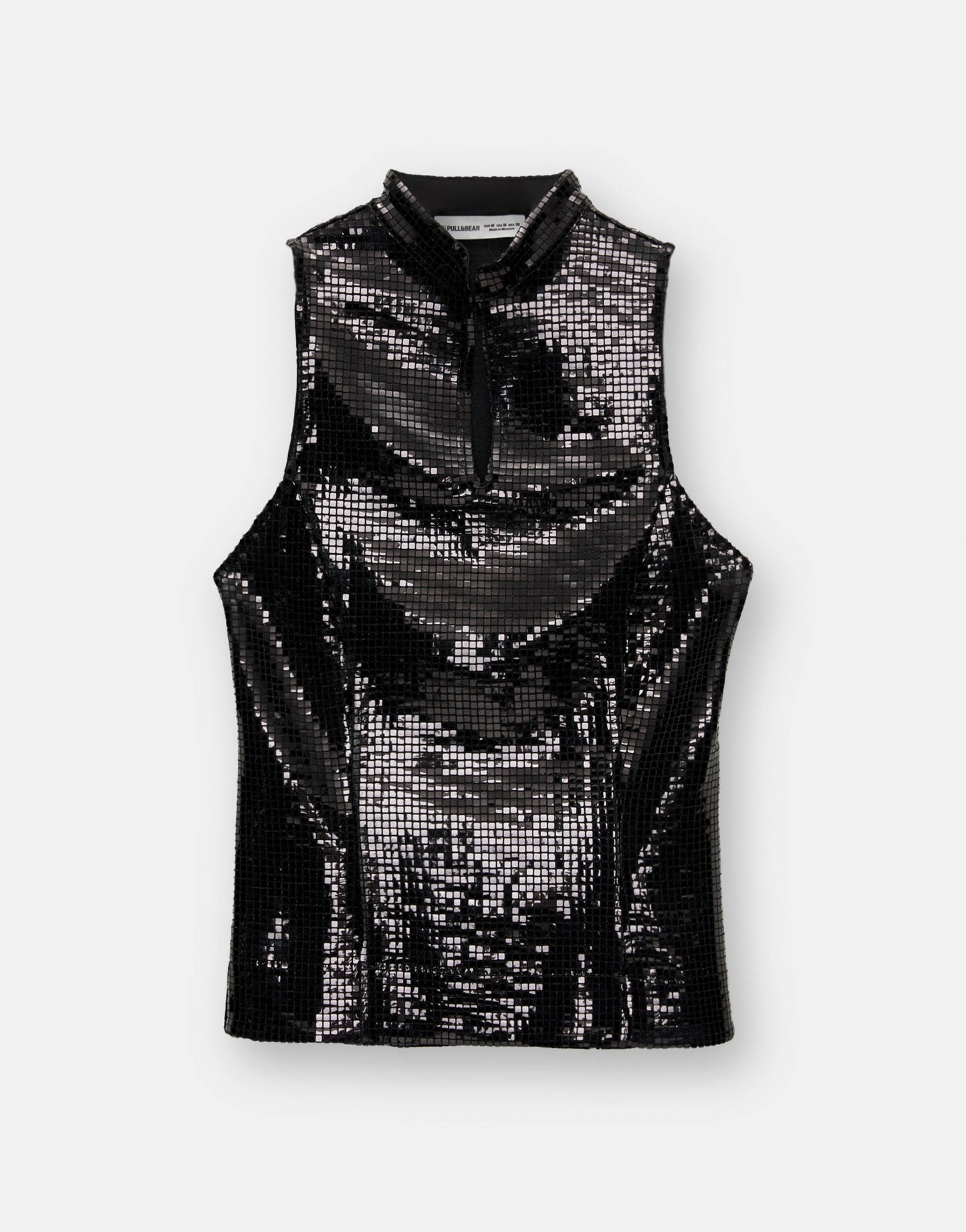 Pull&Bear x Dixie D'Amelio sequin co-ord top in black