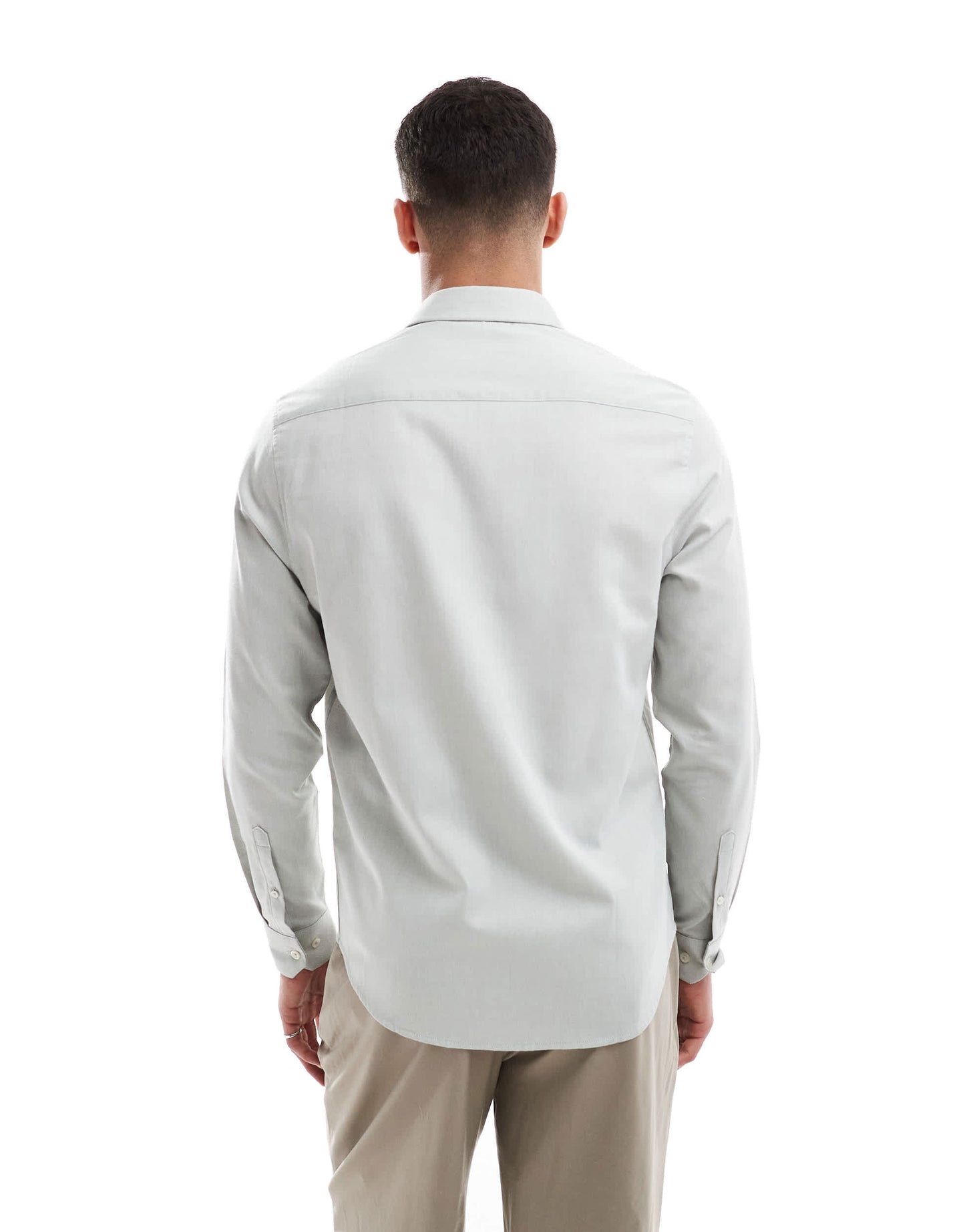 ASOS DESIGN formal easy iron regular shirt in sage green