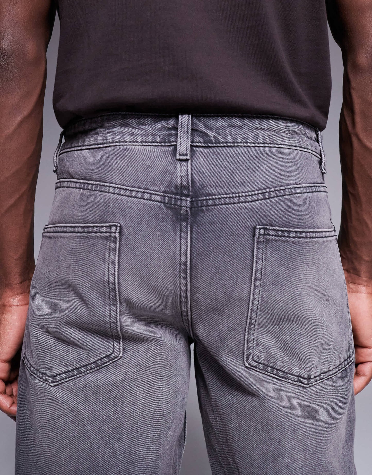 ASOS DESIGN tapered jeans in washed grey