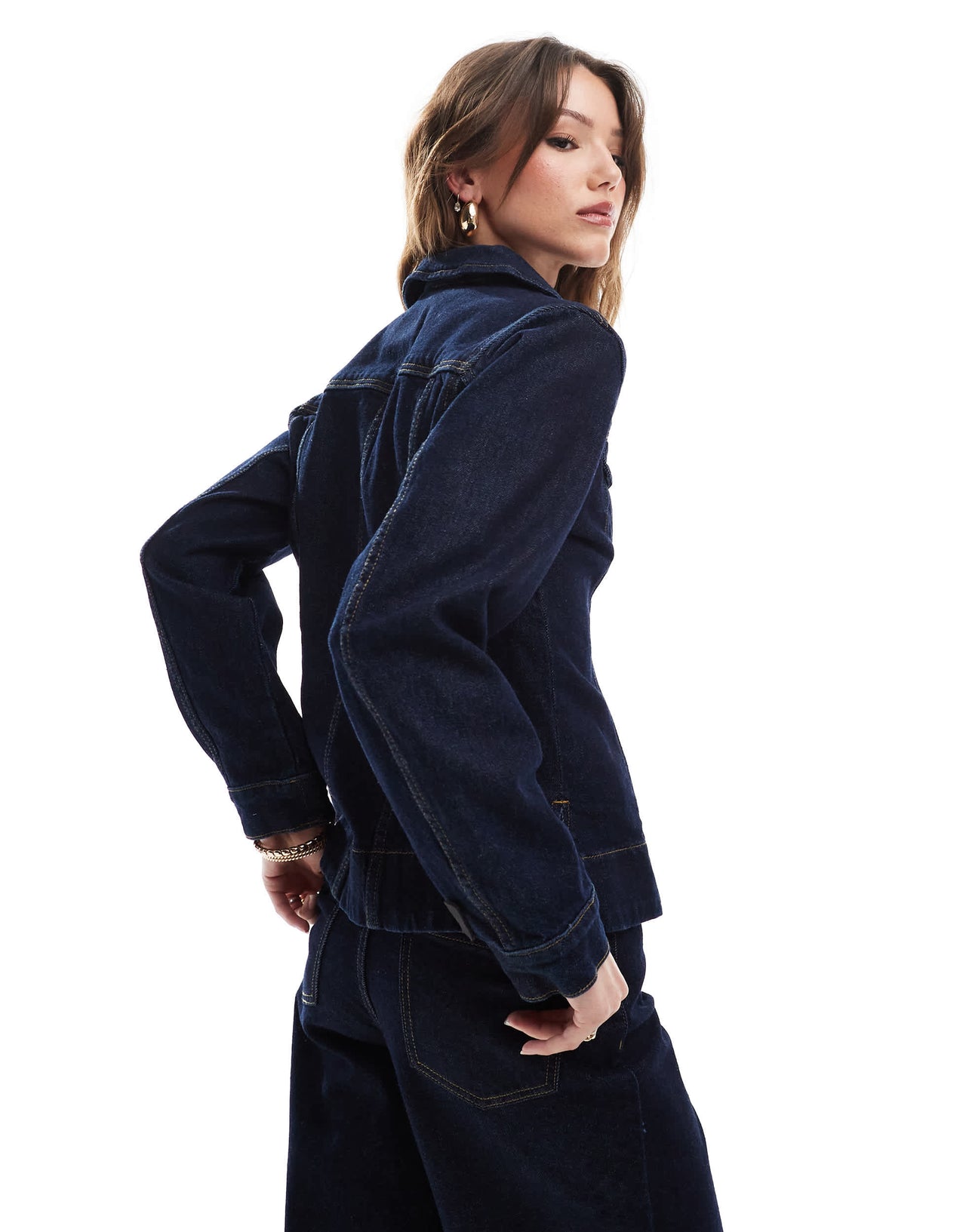 ONLY fitted denim jacket co-ord in indigo