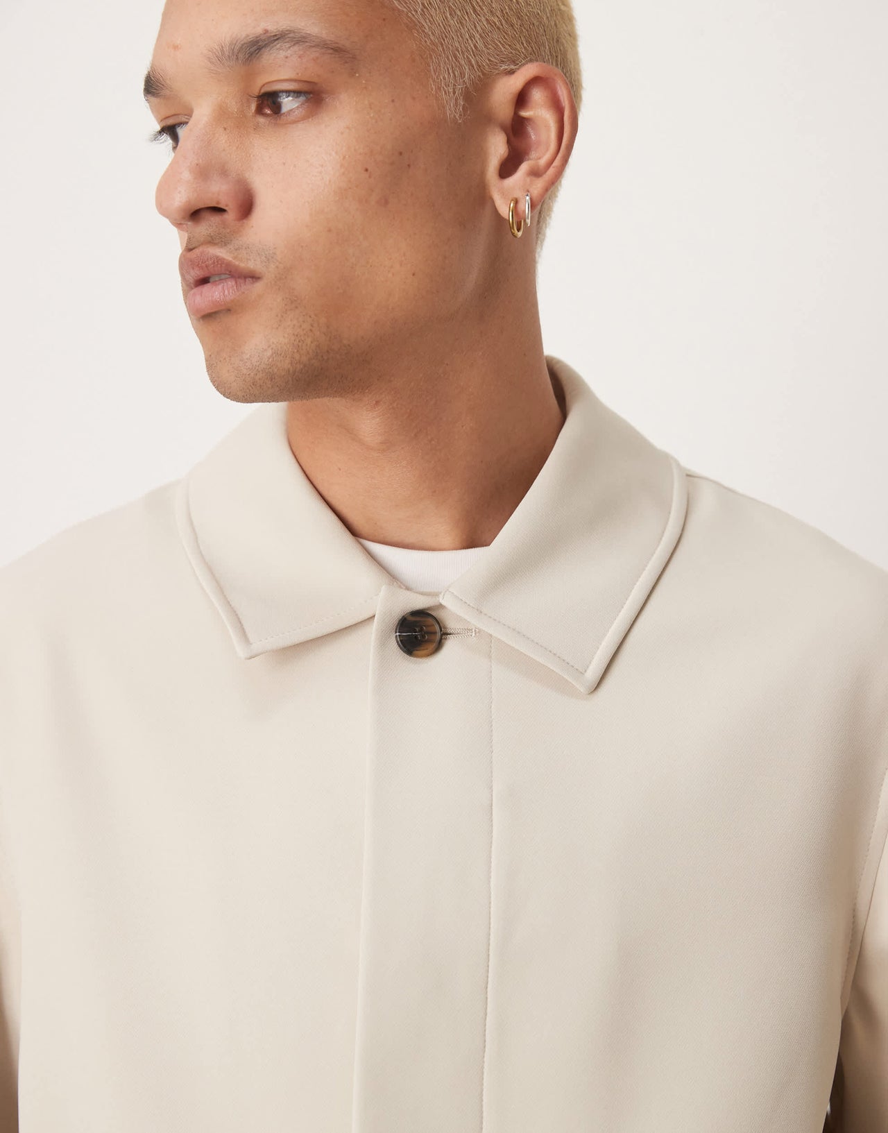 ASOS DESIGN smart co-ord harrington jacket in stone twill