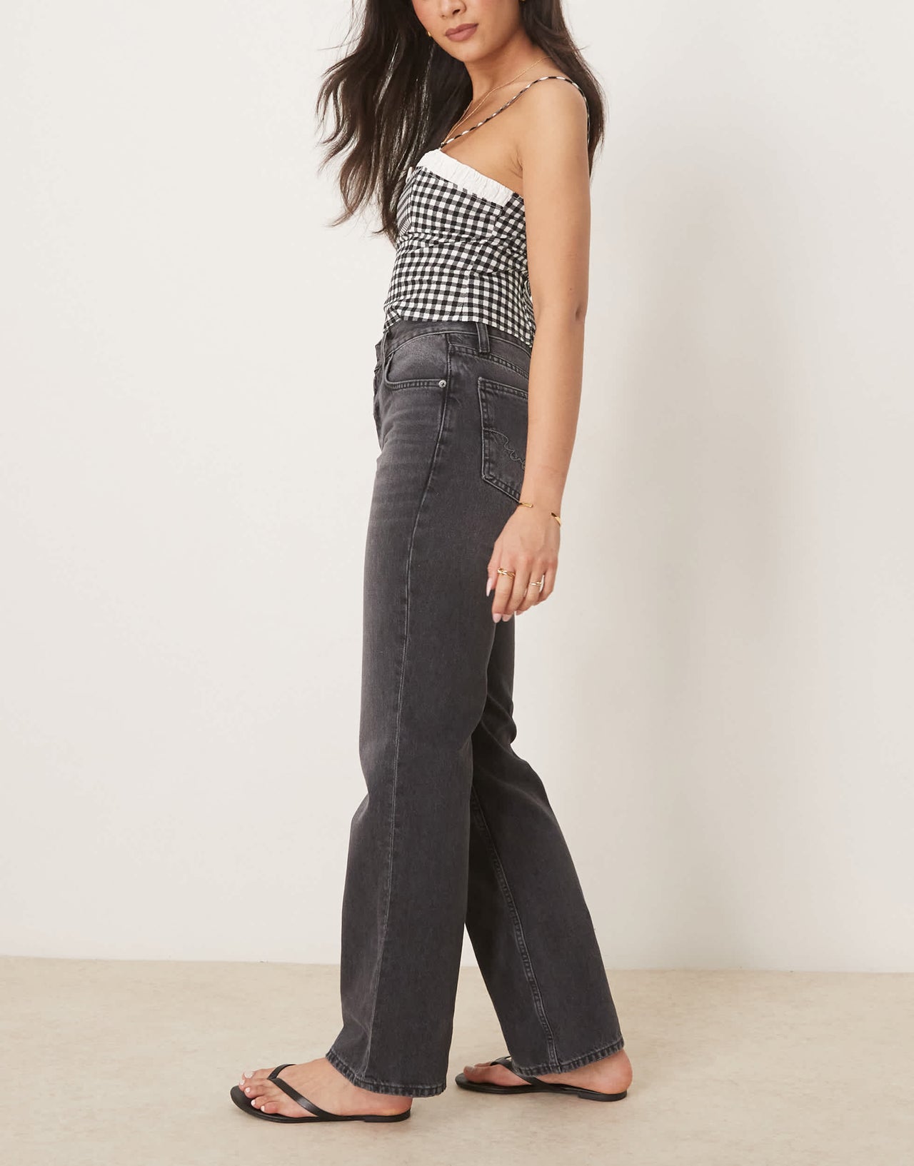 Free People holly bootcut knee jeans in washed black