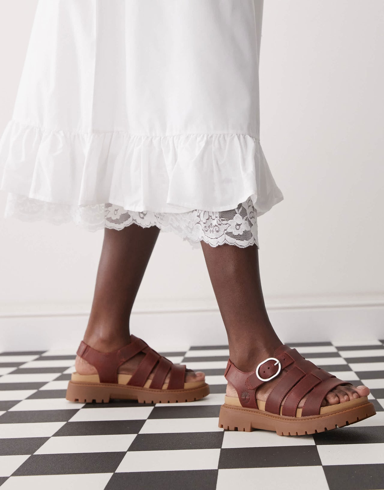 Timberland Clairemont Way Fisherman sandals in burgundy leather