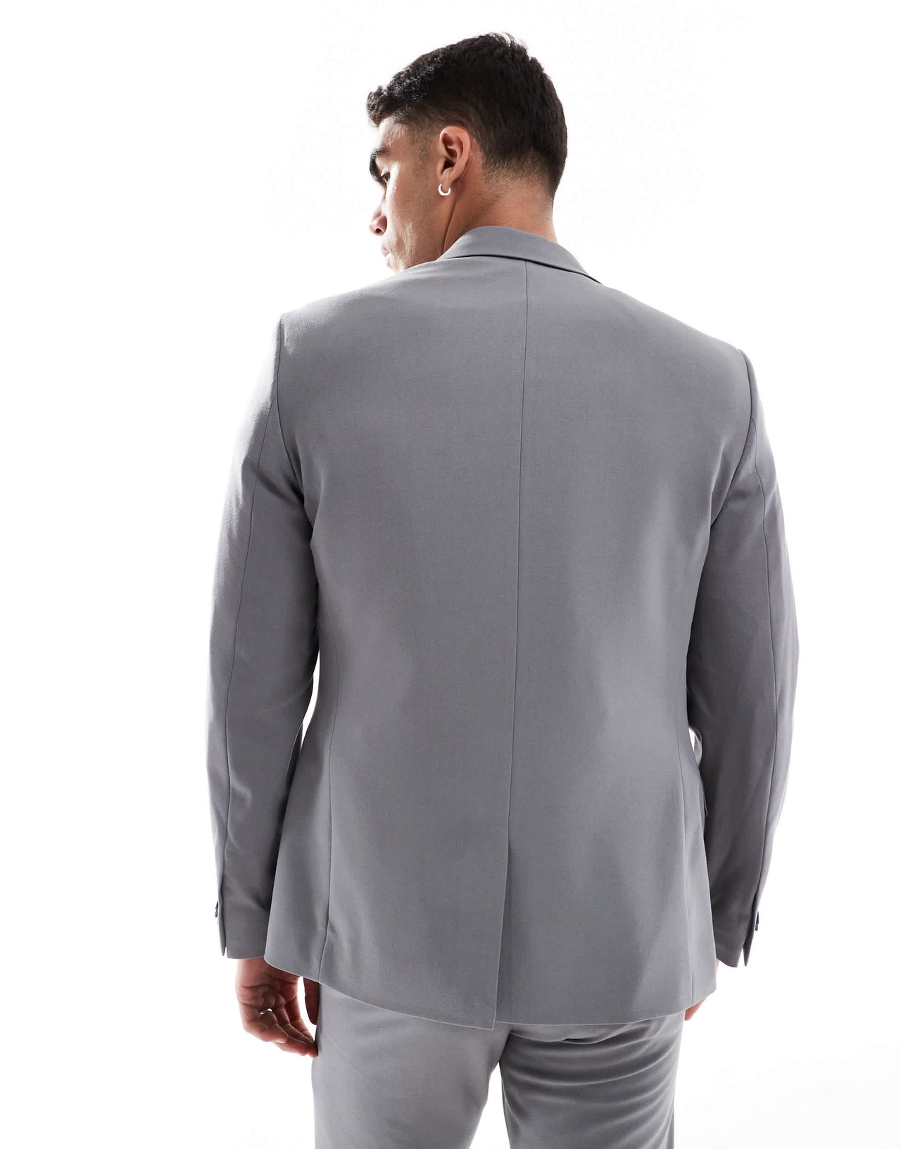 ASOS DESIGN four way stretch skinny suit jacket in charcoal