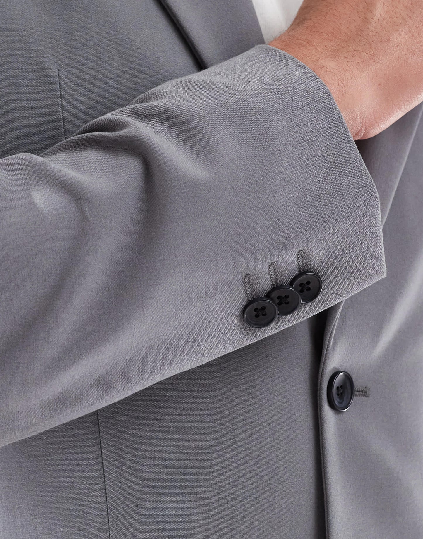 ASOS DESIGN four way stretch skinny suit jacket in charcoal