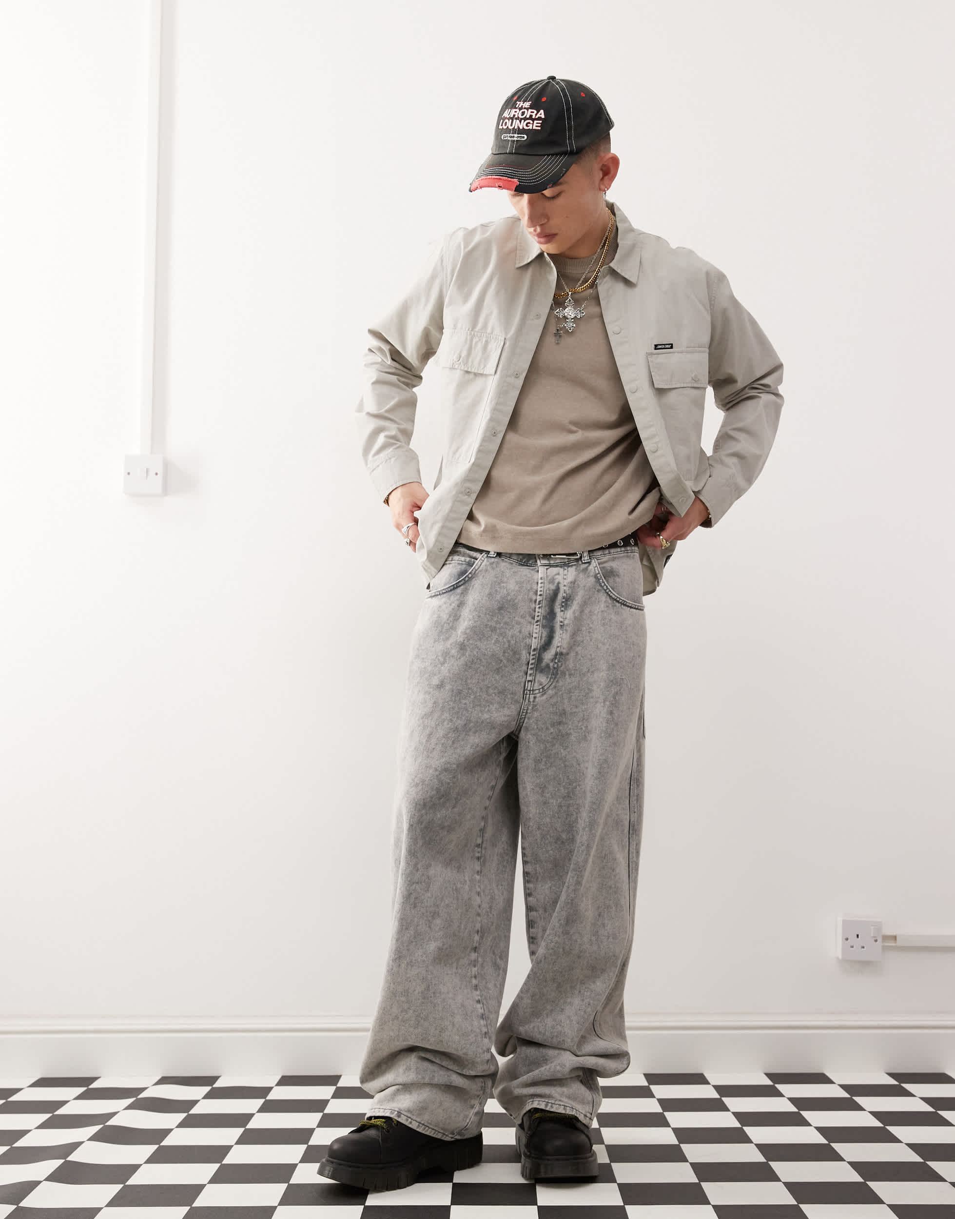 Santa Cruz utility overshirt in beige