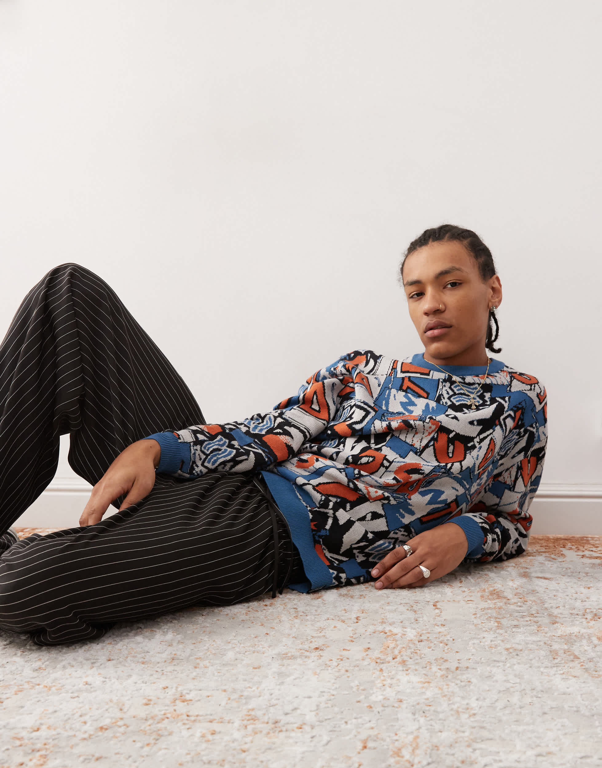 Santa Cruz all over print knit jumper in multi