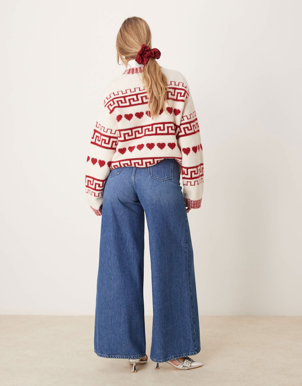 Nobody's Child Palazzo wide leg jeans in dark wash