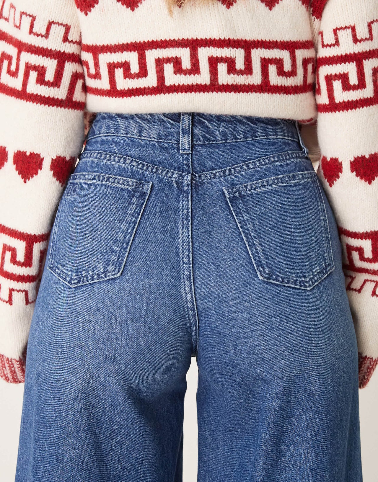 Nobody's Child Palazzo wide leg jeans in dark wash