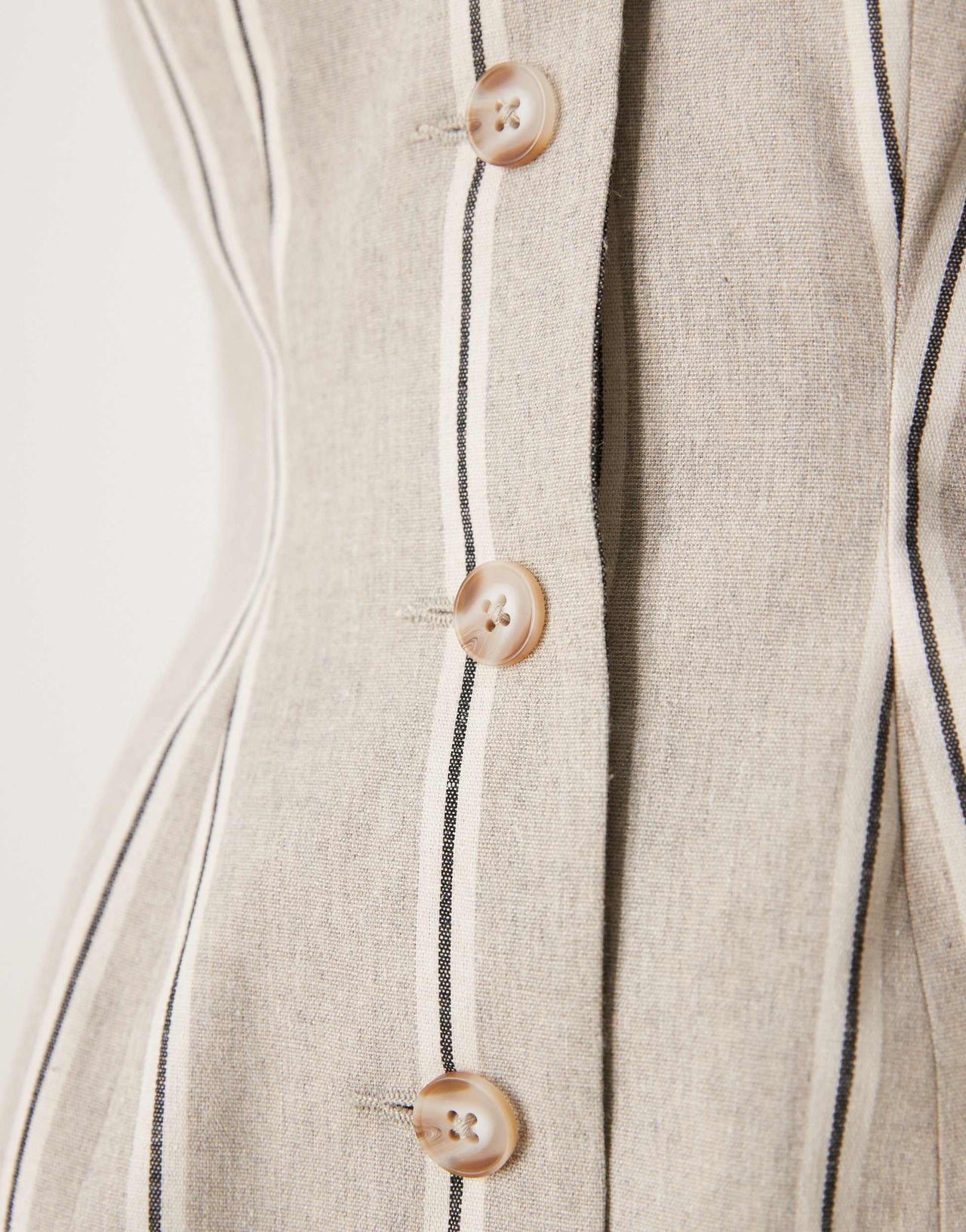 ASOS DESIGN peplum waistcoat in beige stripe