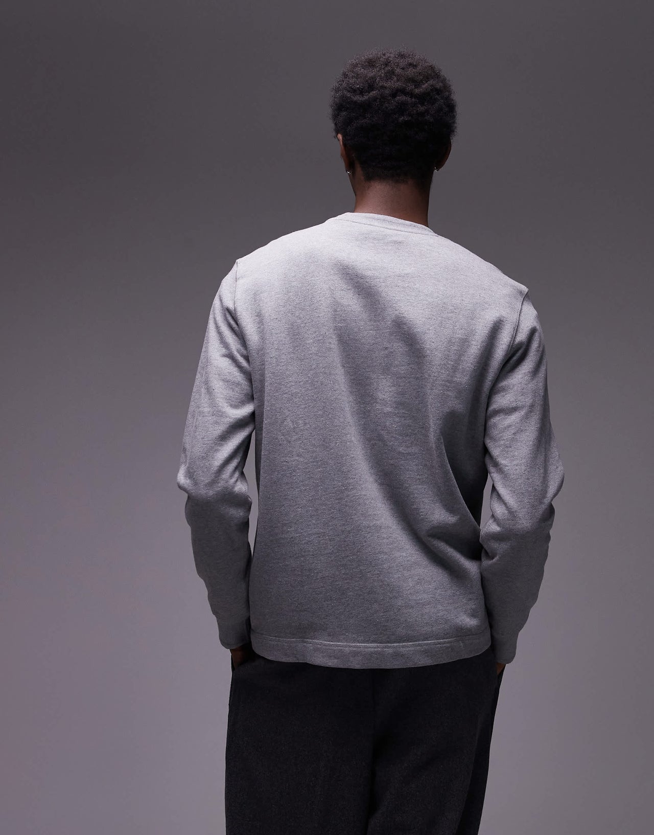 ARKET terry jersey sweatshirt with pocket in grey