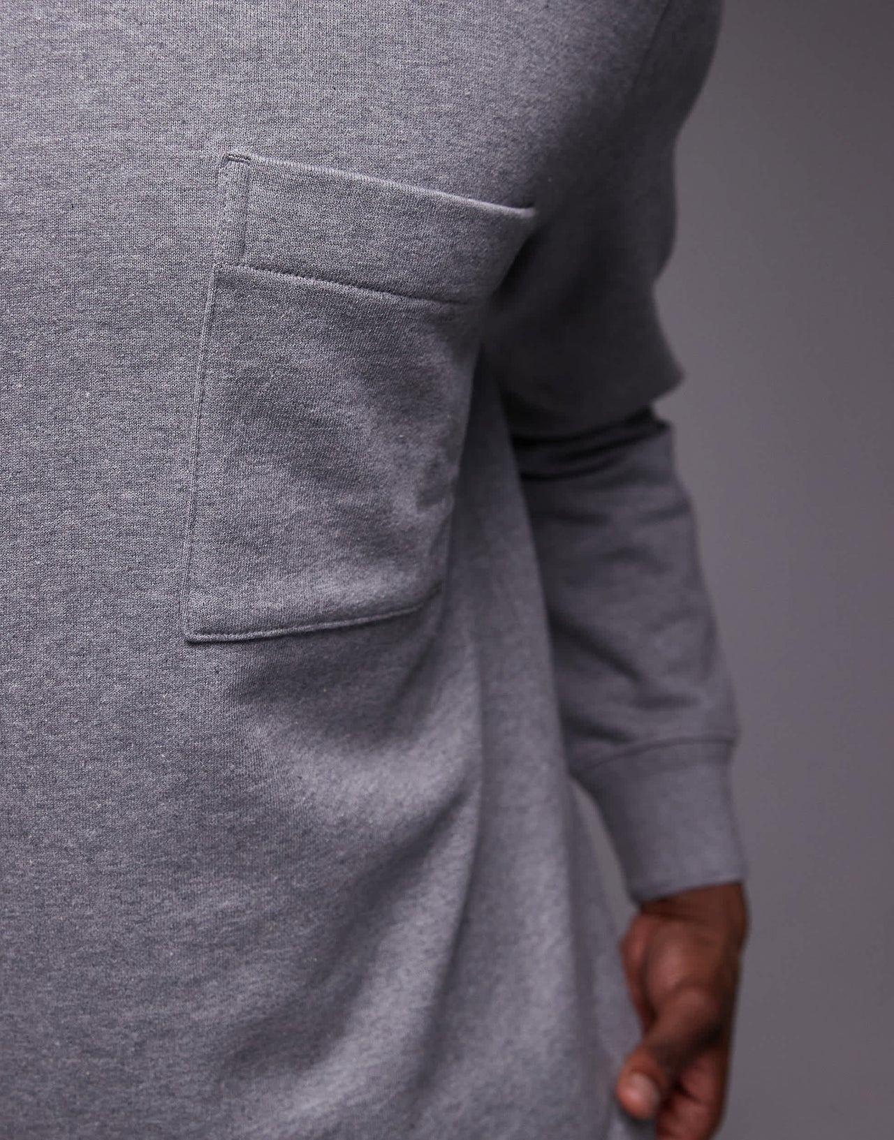 ARKET terry jersey sweatshirt with pocket in grey
