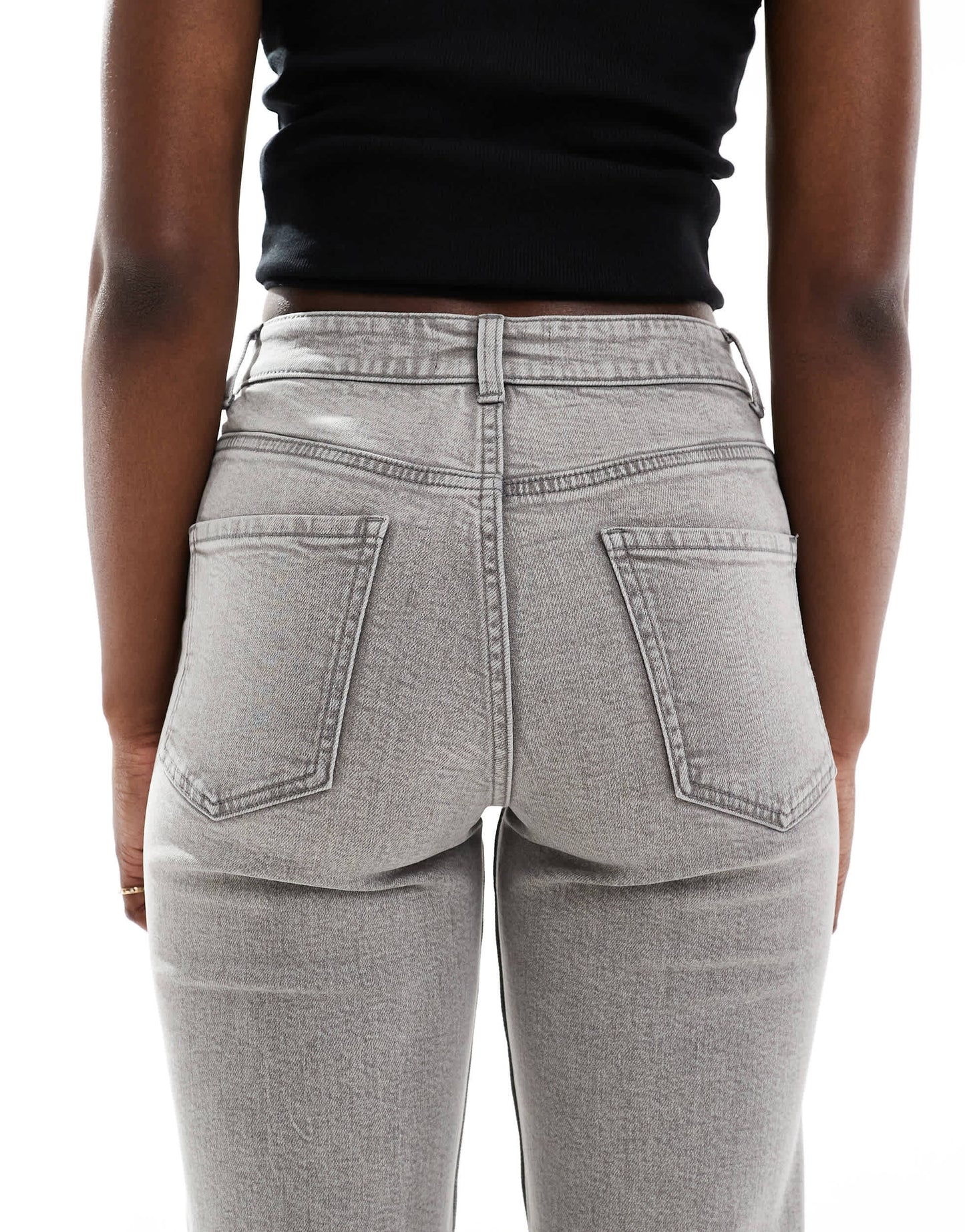 ASOS DESIGN slim fit comfort mom jeans in grey