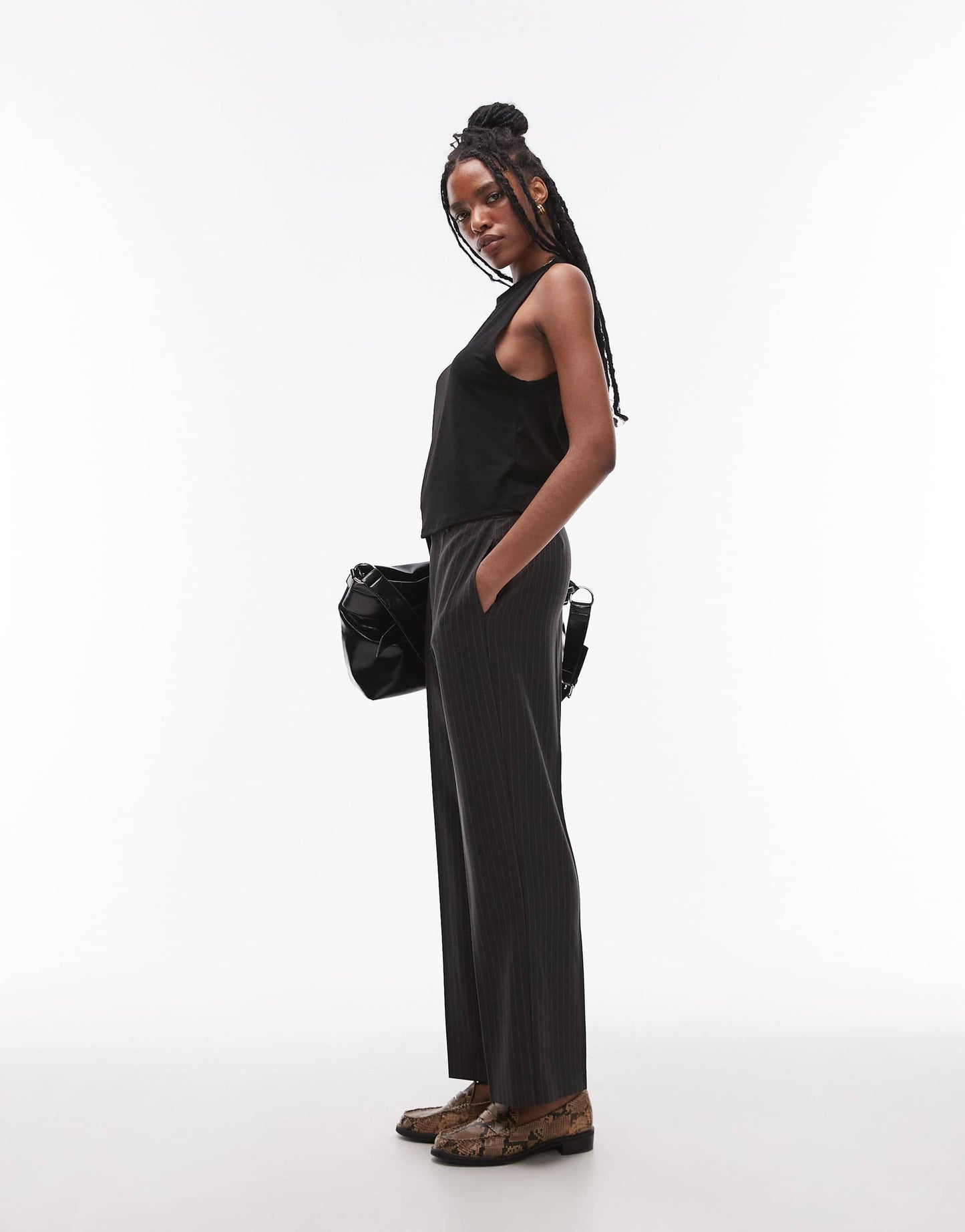 Topshop soft loose tank in black