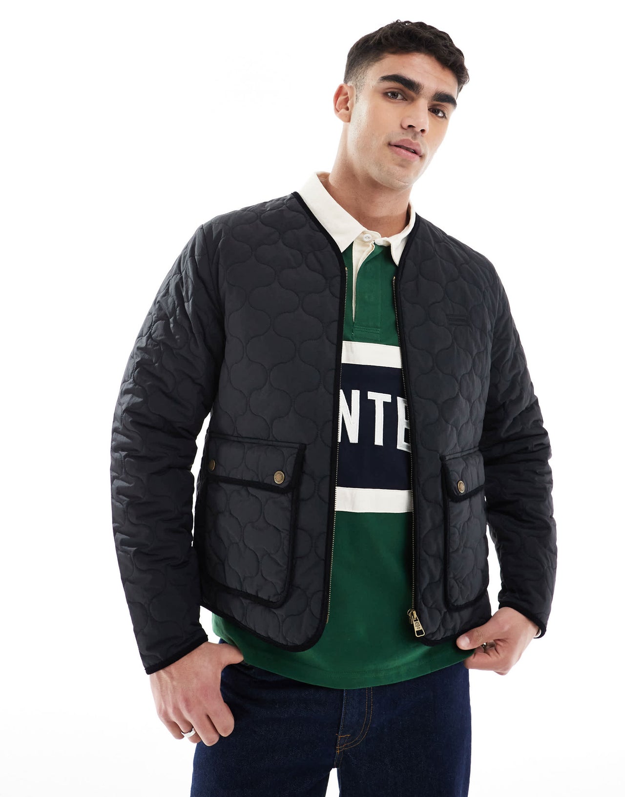 Hunter quilted jacket in black