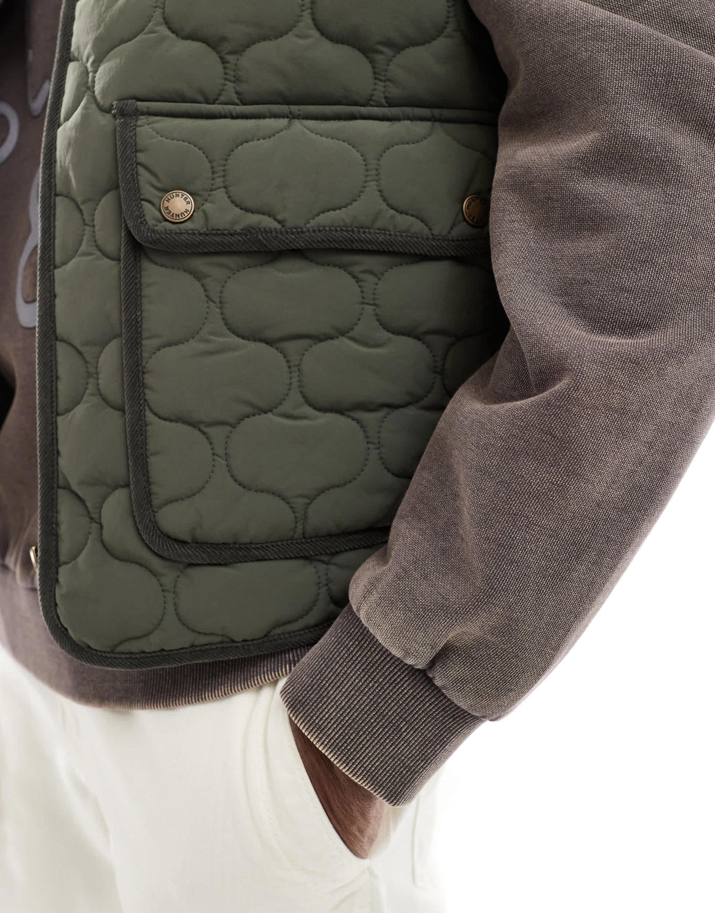 Hunter quilted gilet in green