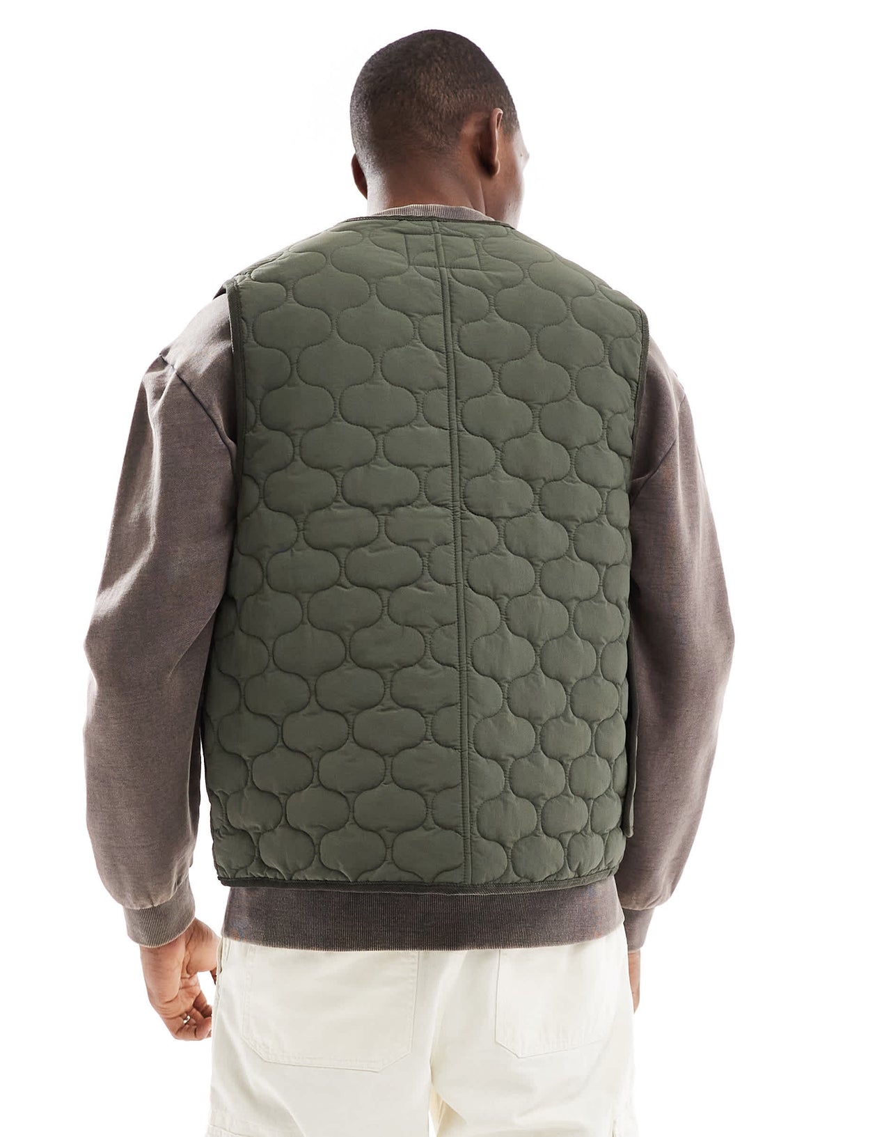 Hunter quilted gilet in green