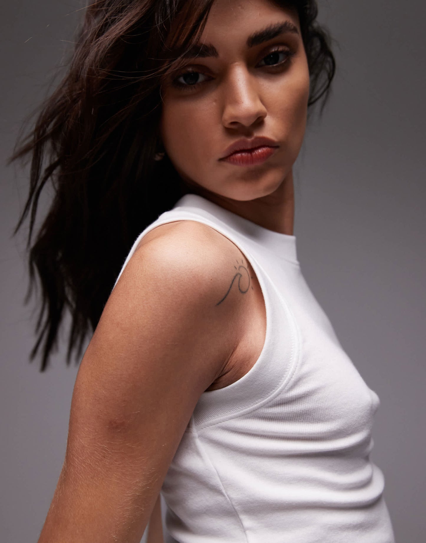 Topshop slim tank in white
