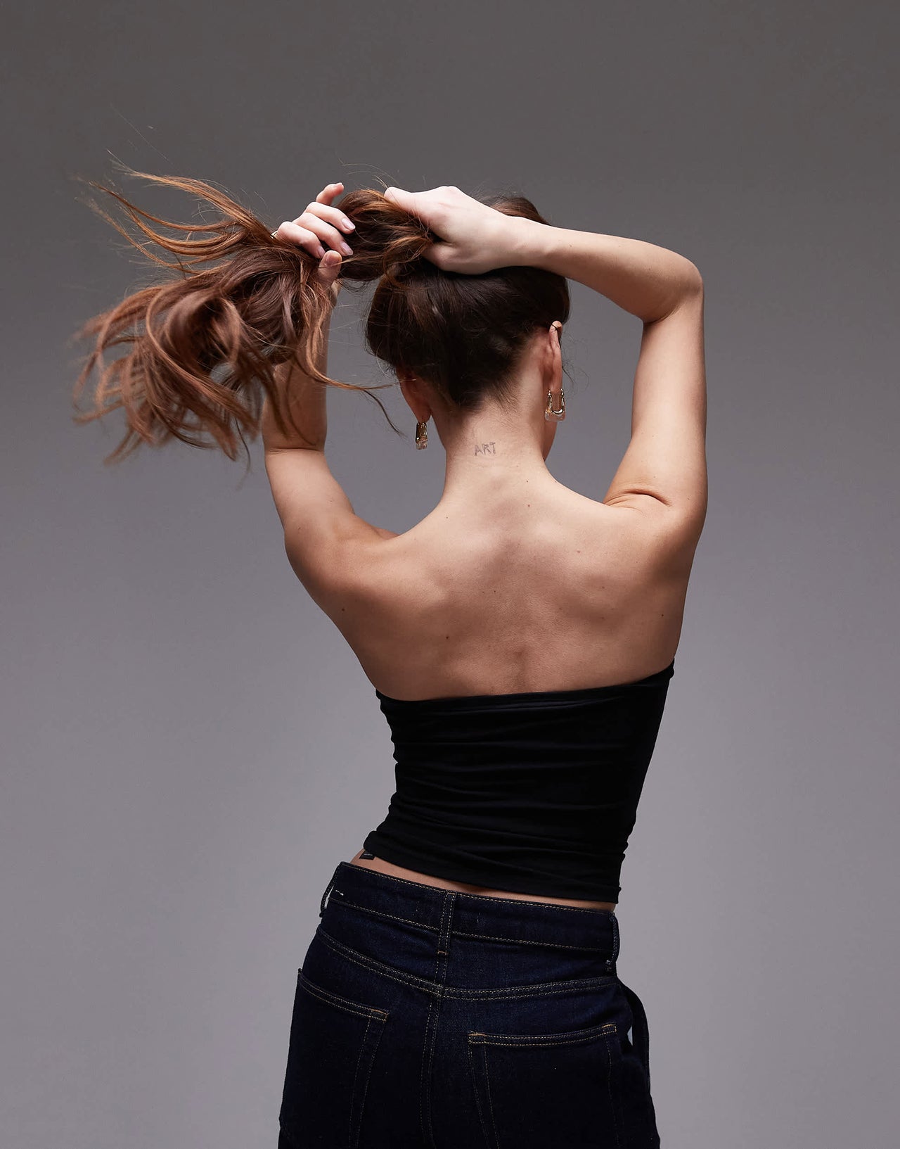 Topshop bandeau in black