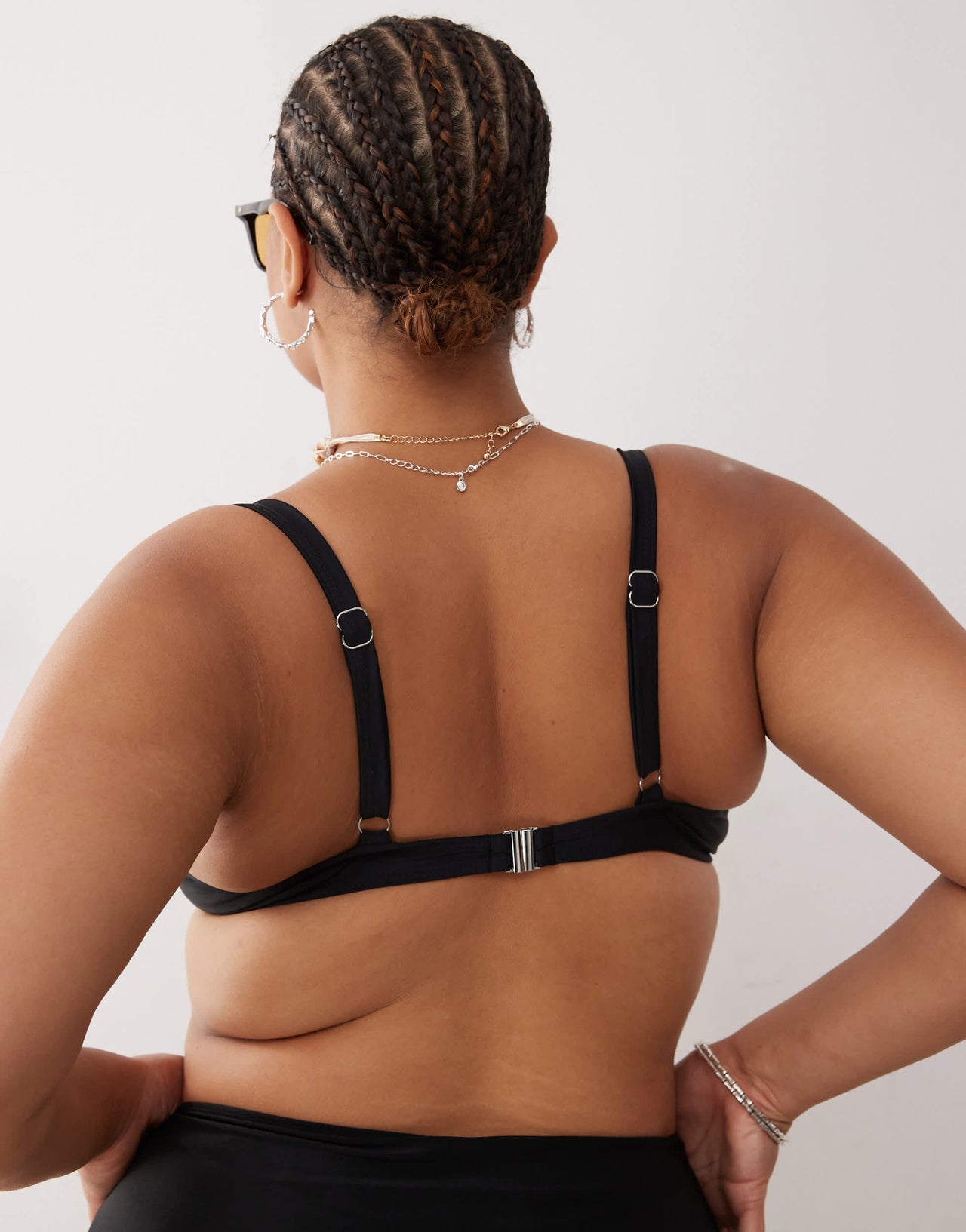 COLLUSION curve mix and match underwire bikini top in black