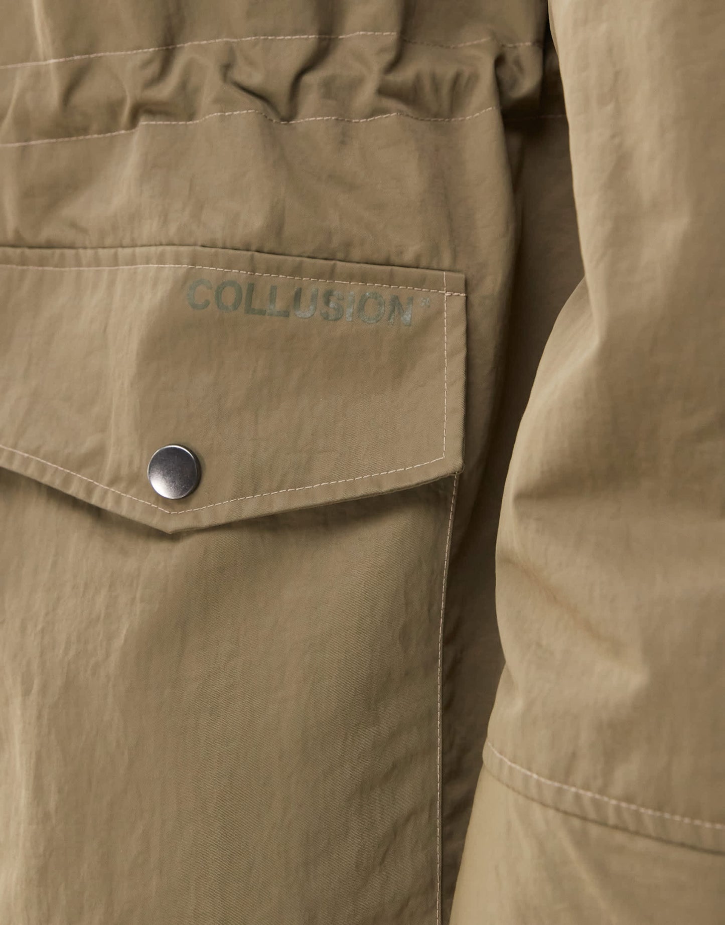 COLLUSION festival parka jacket in khaki