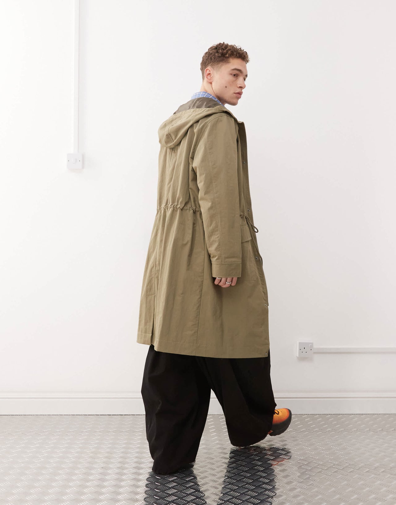 COLLUSION festival parka jacket in khaki