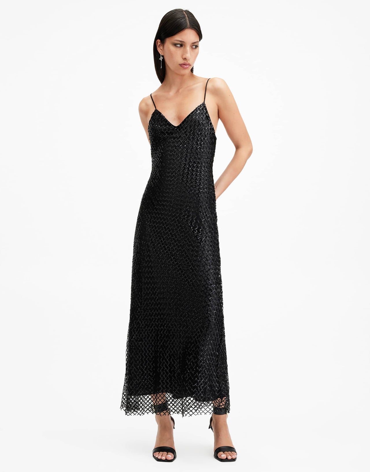 AllSaints Chantelle dress in black