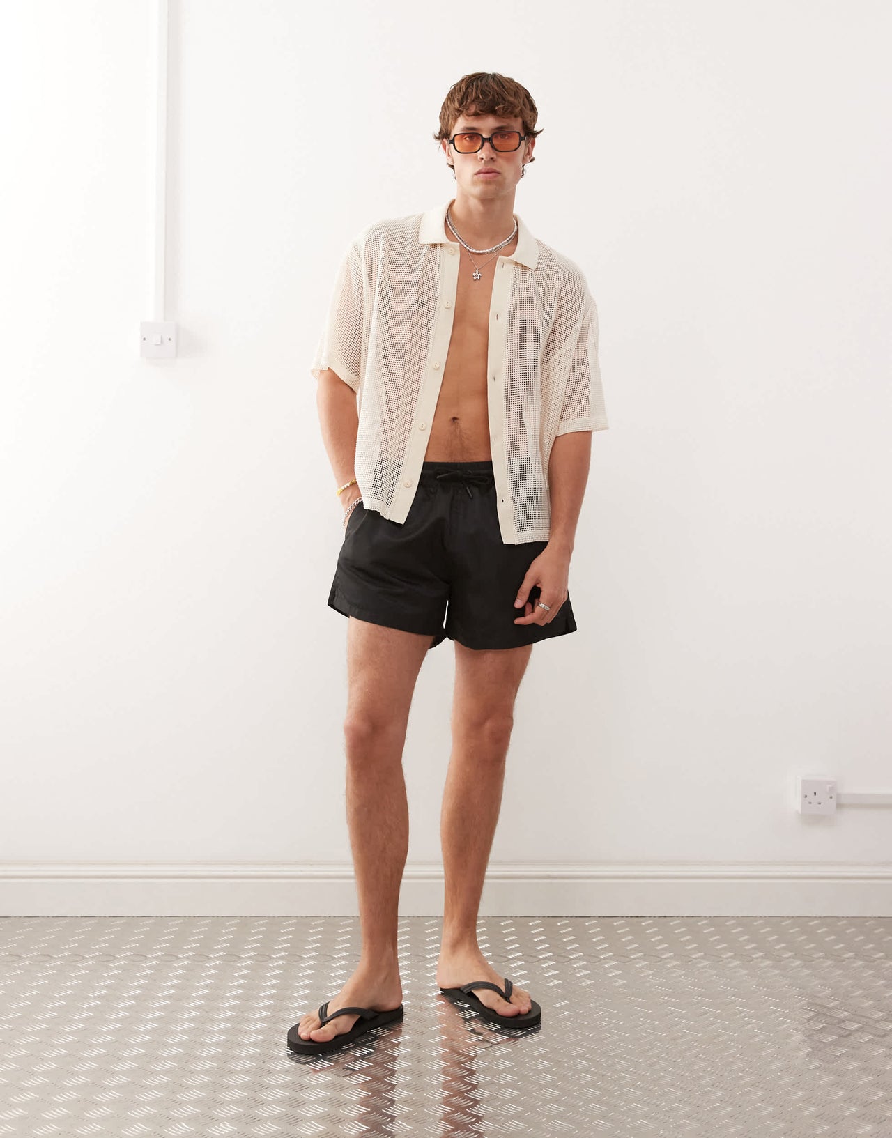 COLLUSION swim short in black