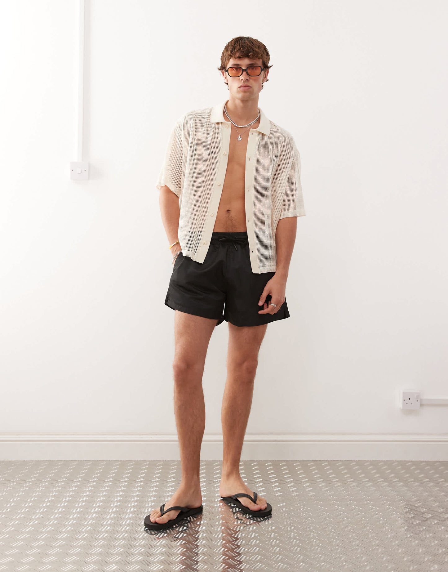 COLLUSION swim short in black