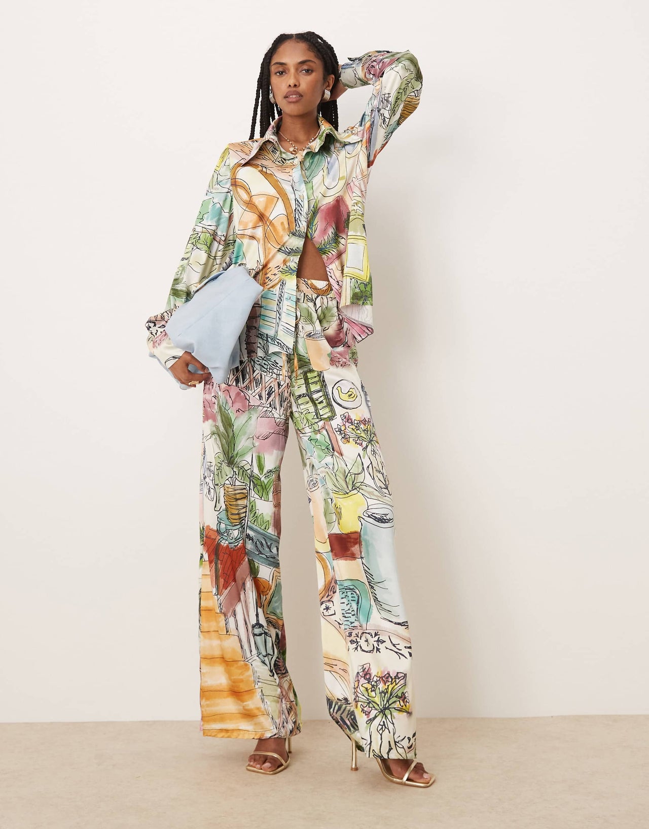 Isabelle Pennington-Edmead Basterre shirt co-ord in sanctuary print