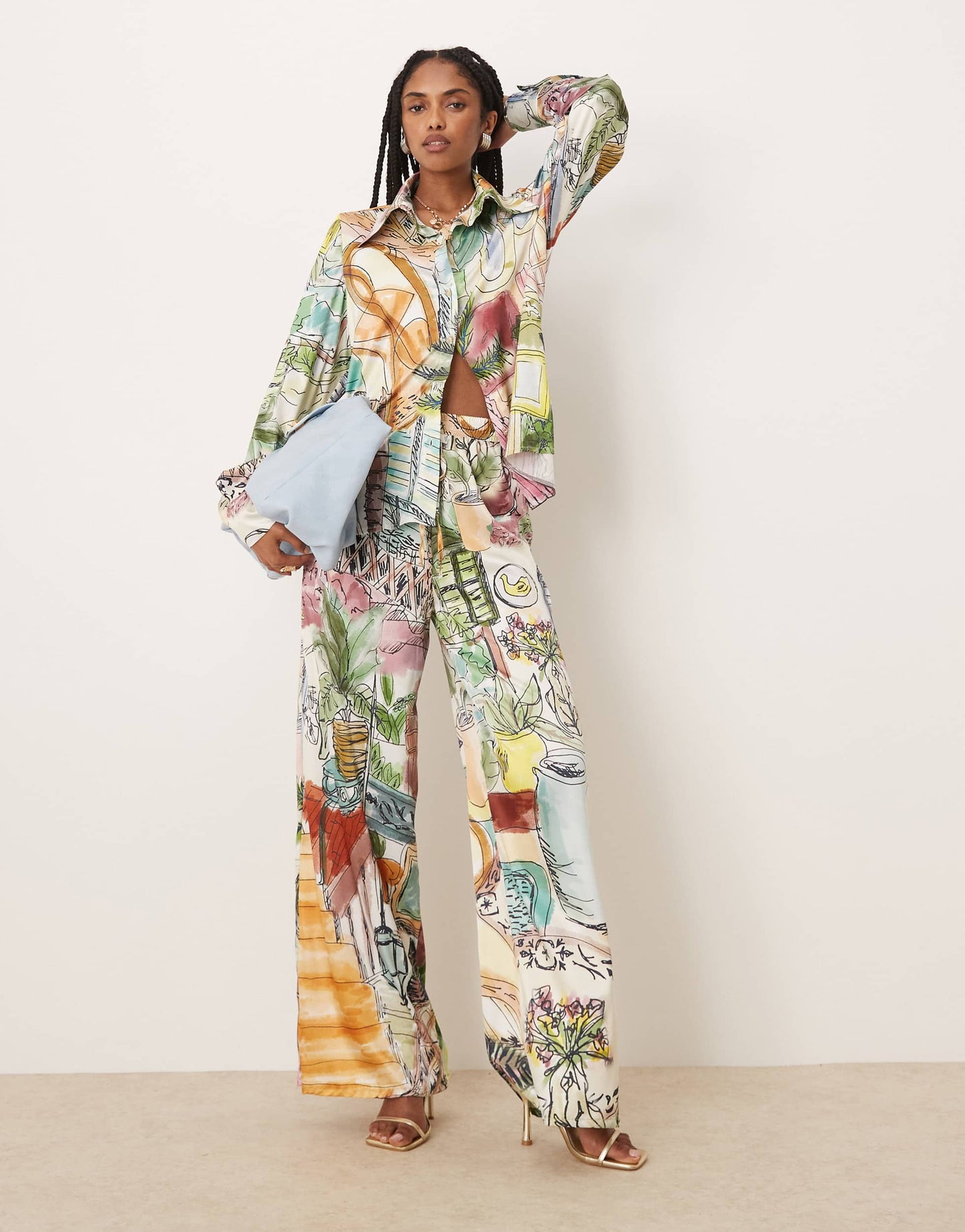 Isabelle Pennington-Edmead Basterre shirt co-ord in sanctuary print