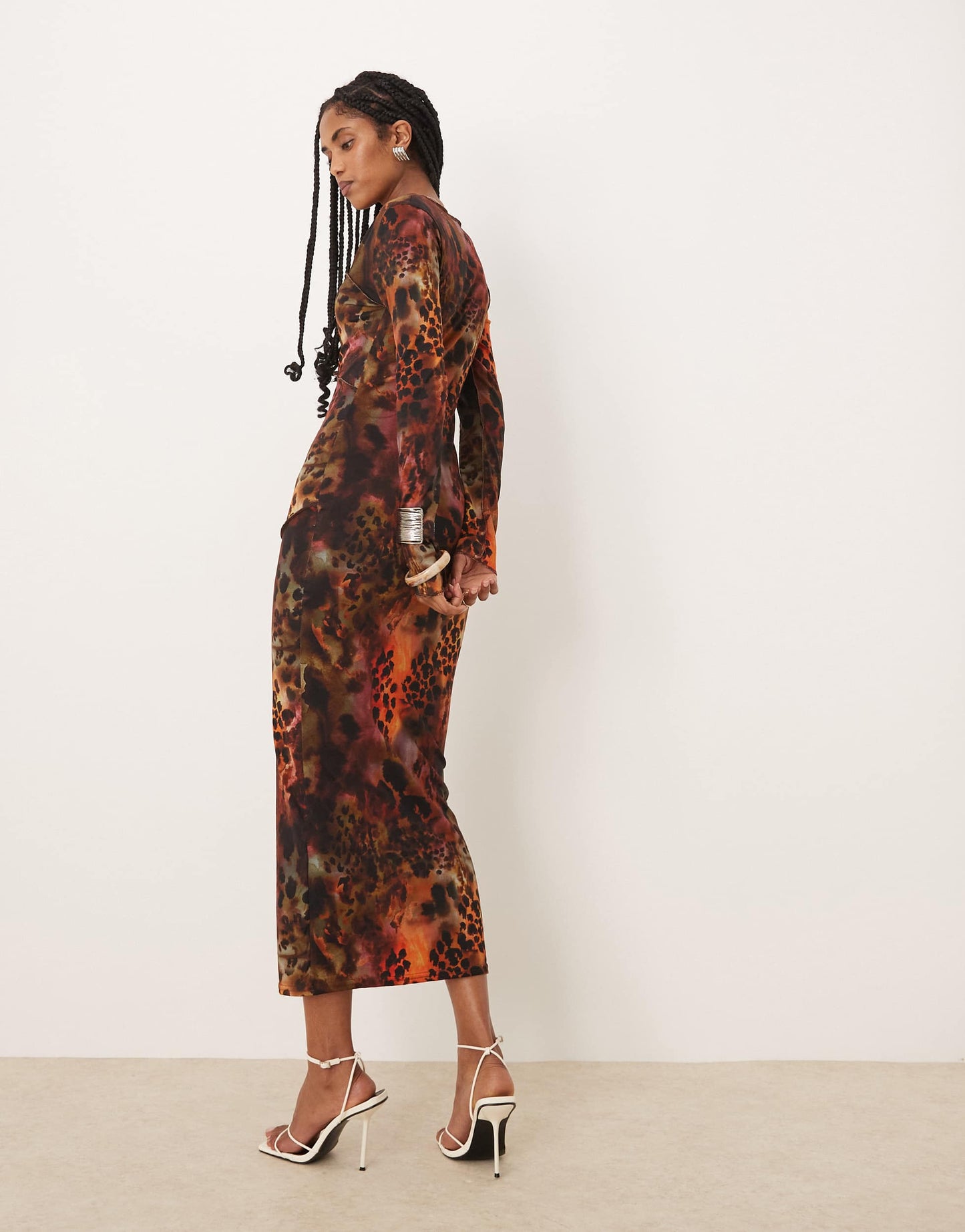 Isabelle Pennington-Edmead Montego midaxi Dress in tiger shell print