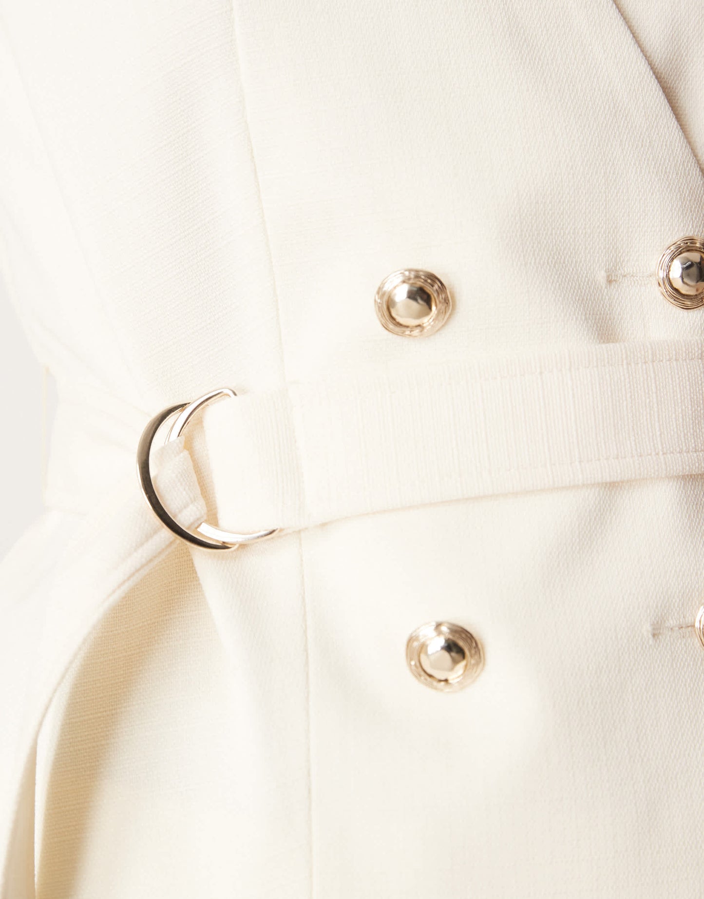 ASOS DESIGN linen look tie waistcoat in off white