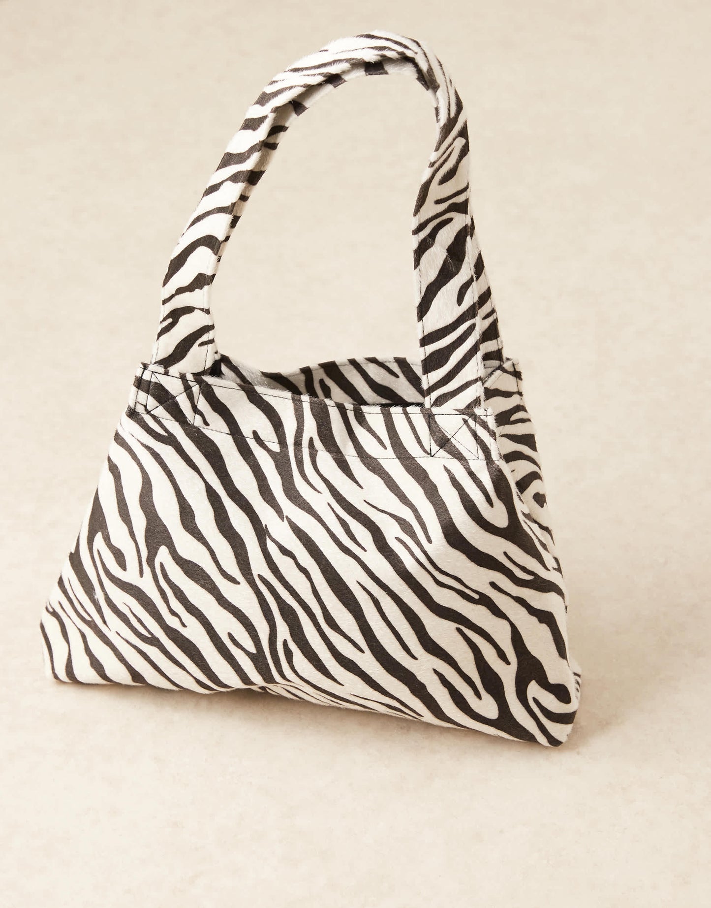 My Accessories tapered shoulder bag in zebra print
