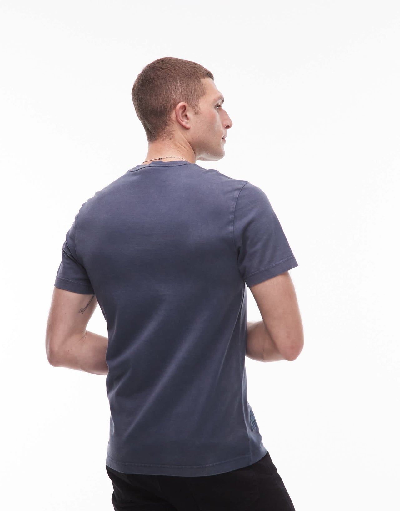 Lacoste t-shirt in blue overdye