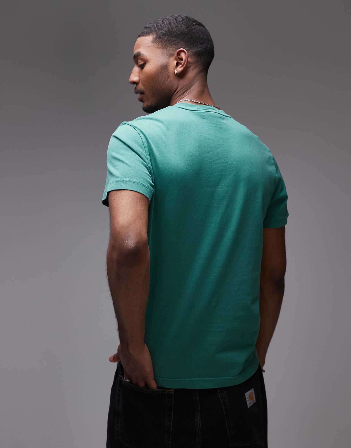 Lacoste t-shirt in green overdye