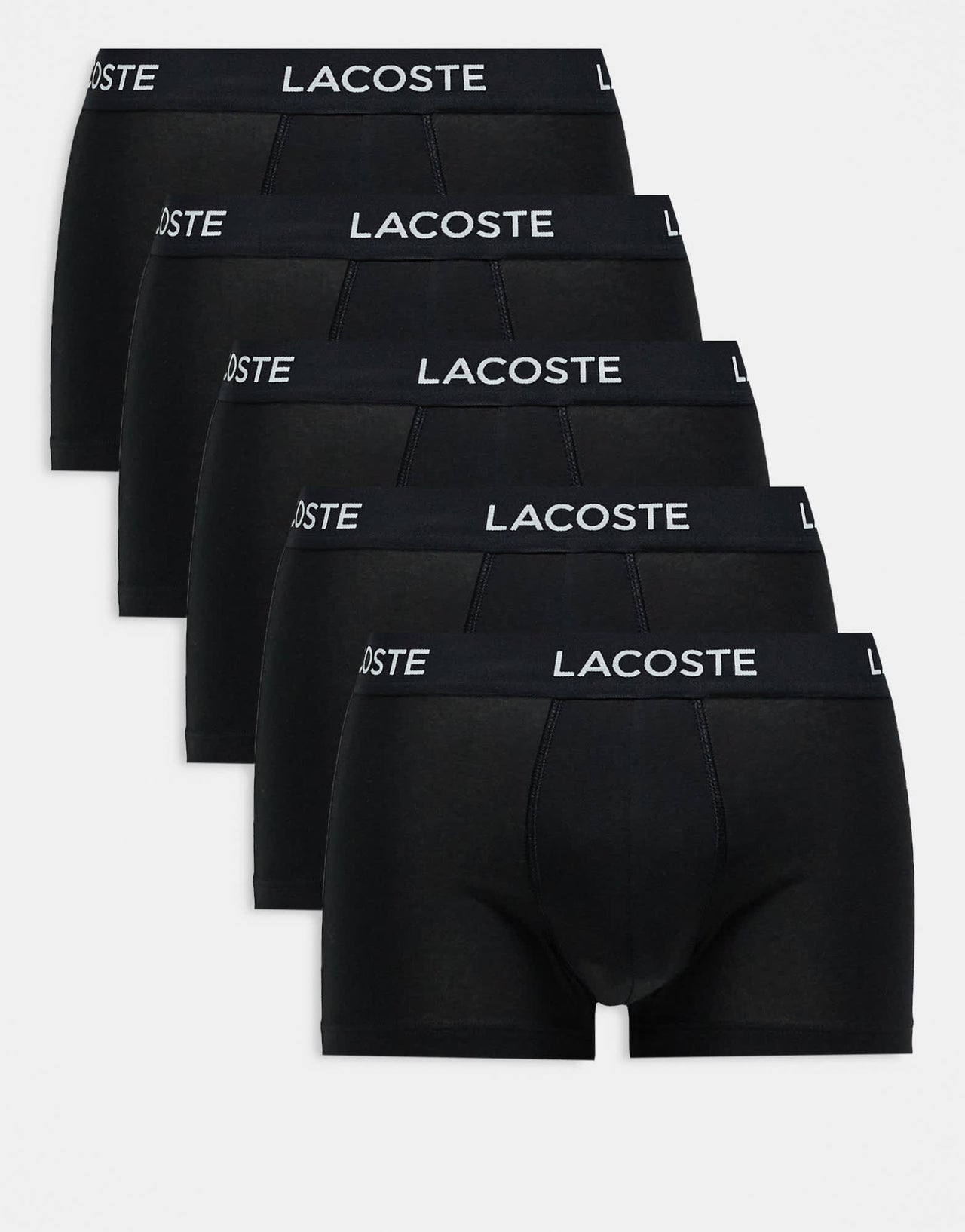 Lacoste 5 pack trunks in black